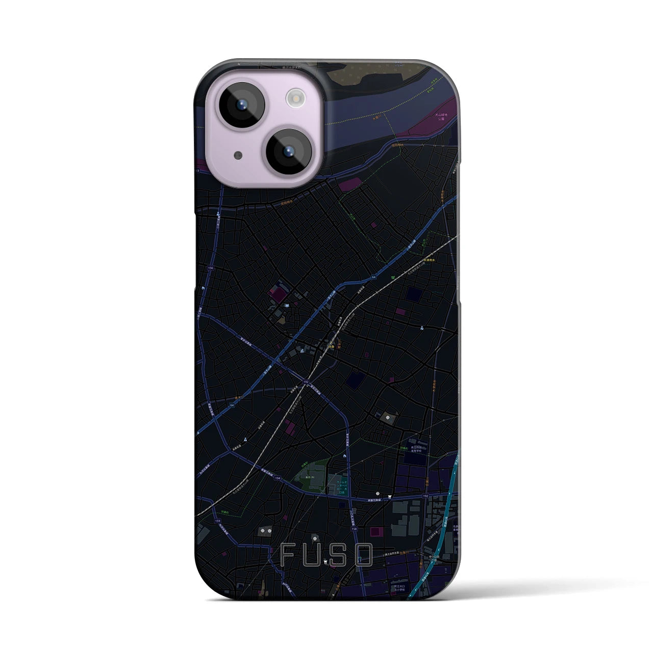 【扶桑(愛知県)】地図柄iPhoneケース(バックカバータイプ)