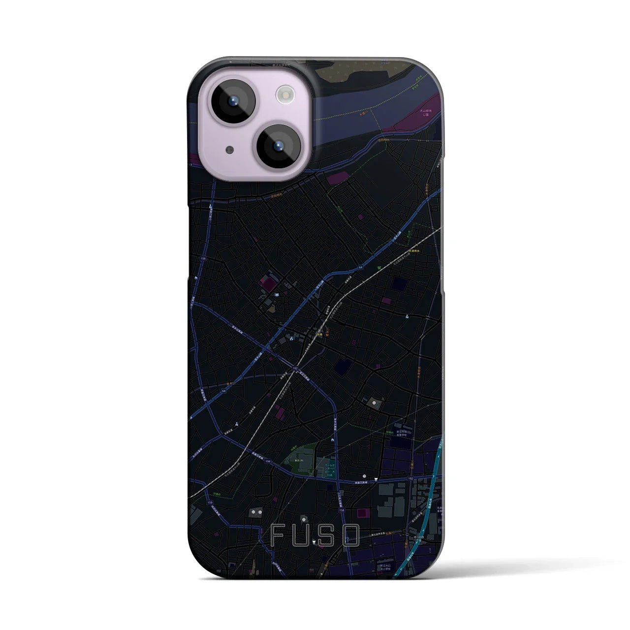 【扶桑(愛知県)】地図柄iPhoneケース(バックカバータイプ)
