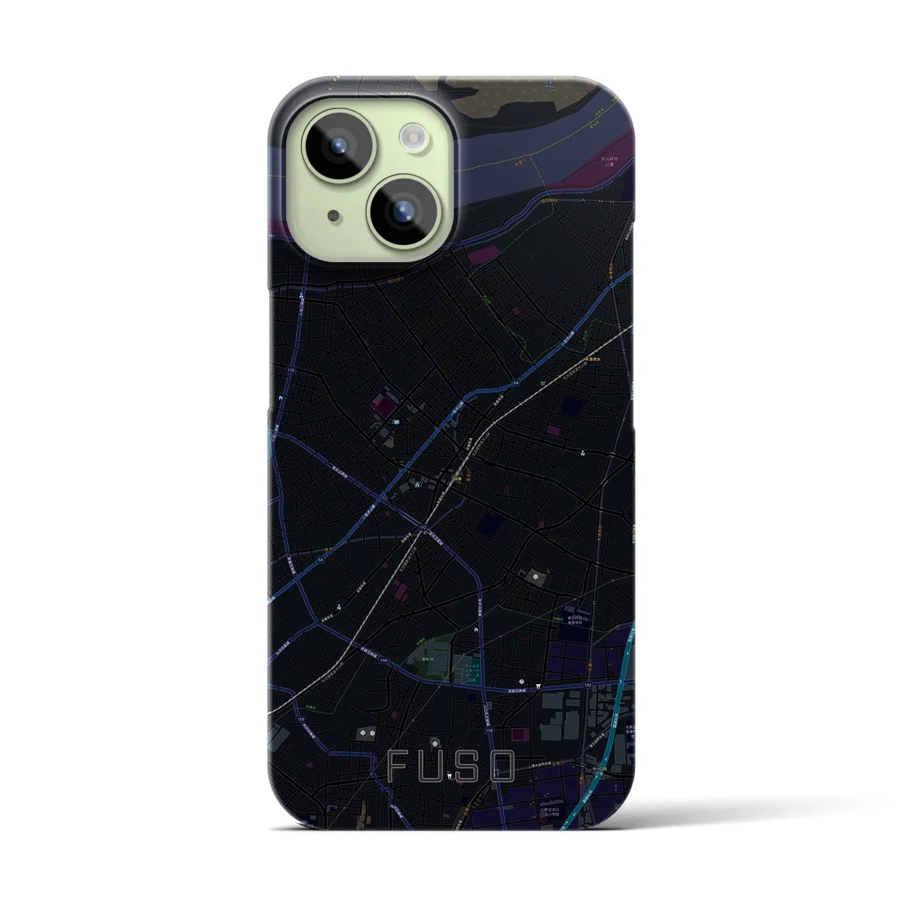 【扶桑(愛知県)】地図柄iPhoneケース(バックカバータイプ)