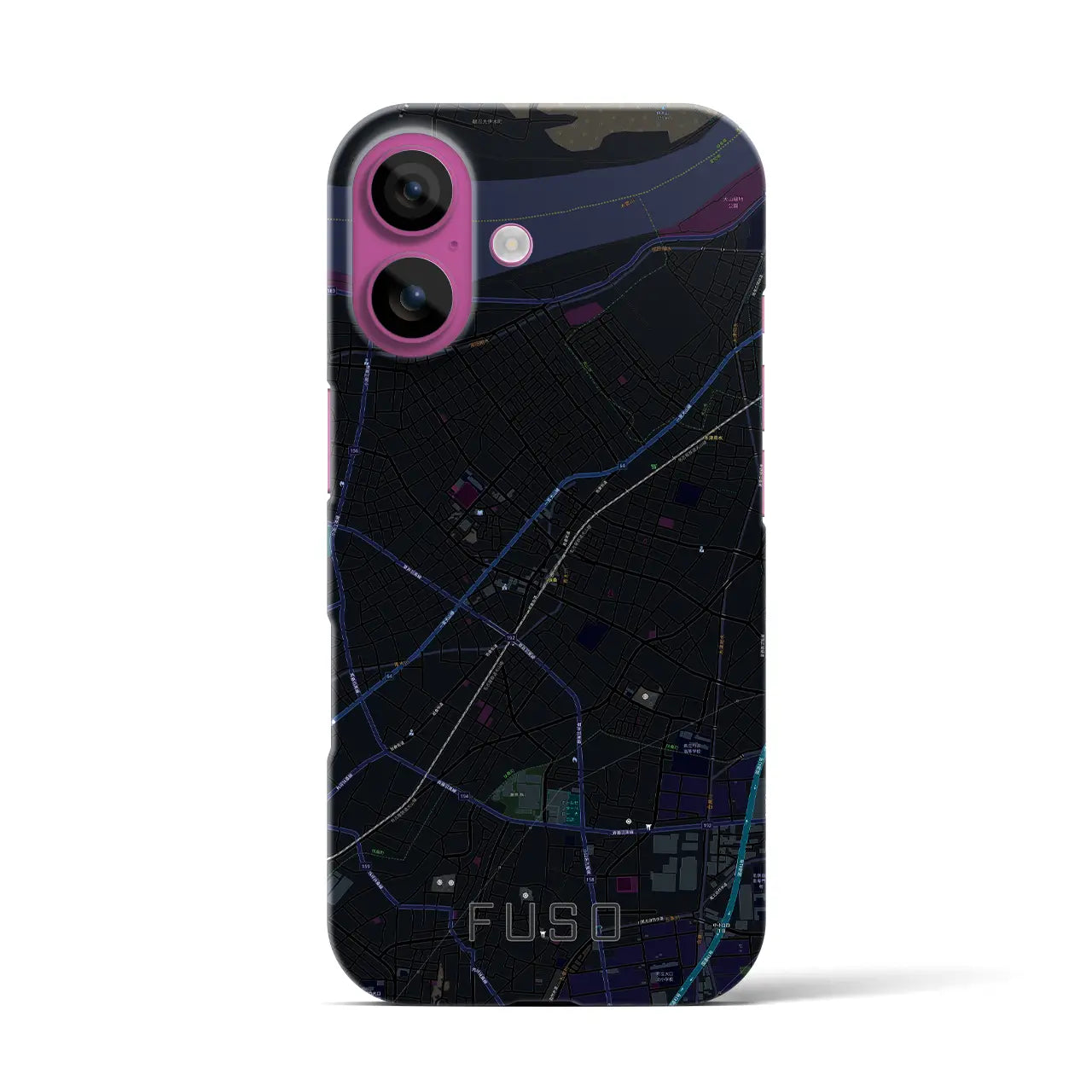 【扶桑(愛知県)】地図柄iPhoneケース(バックカバータイプ)
