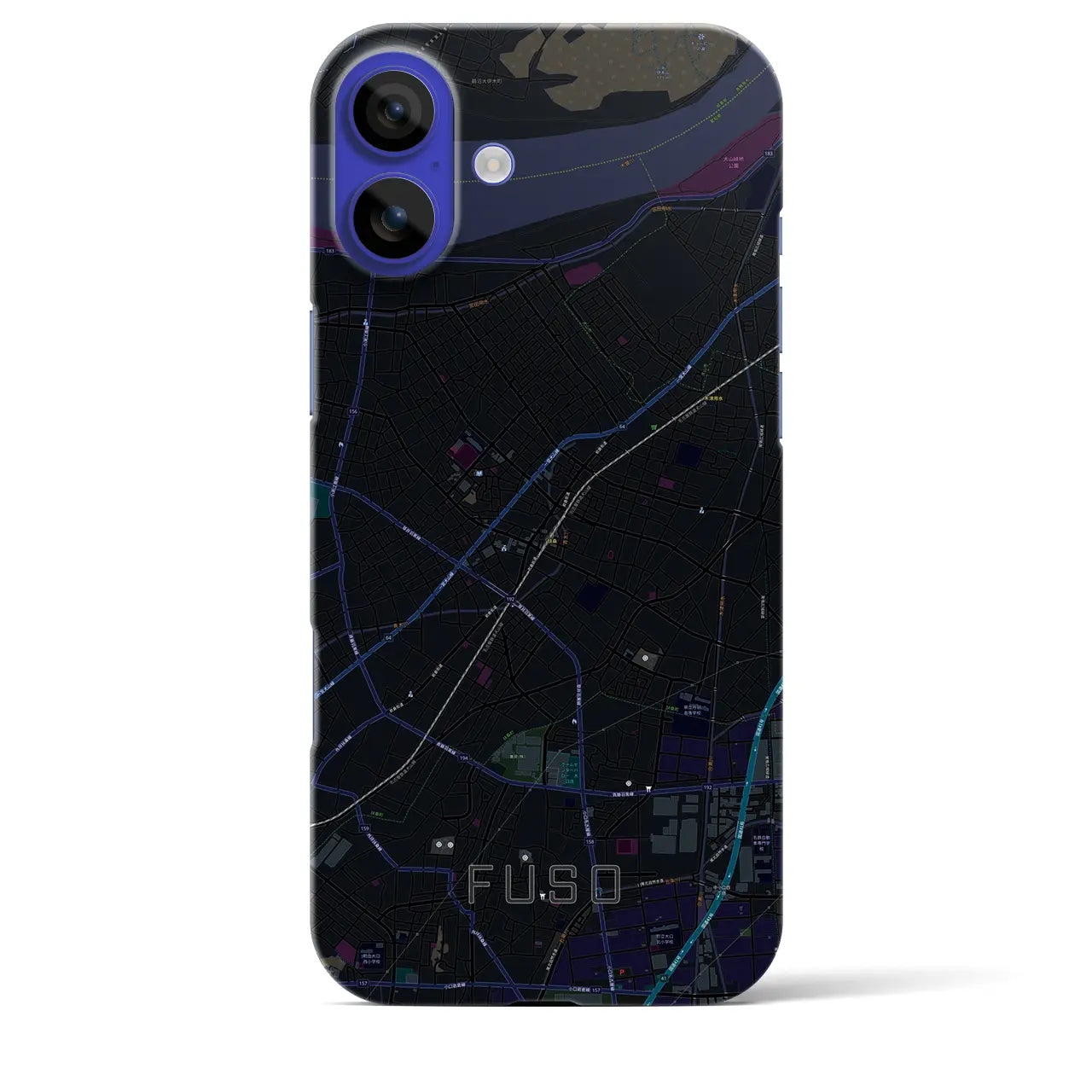 【扶桑(愛知県)】地図柄iPhoneケース(バックカバータイプ)