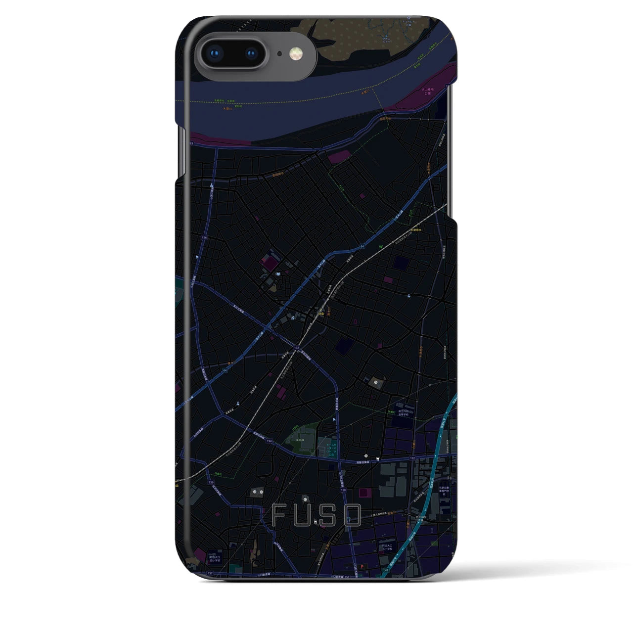 【扶桑(愛知県)】地図柄iPhoneケース(バックカバータイプ)