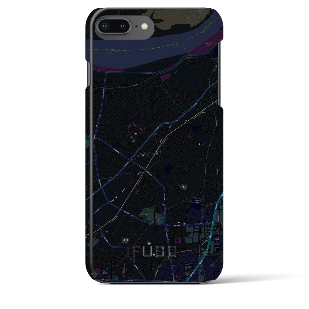 【扶桑(愛知県)】地図柄iPhoneケース(バックカバータイプ)
