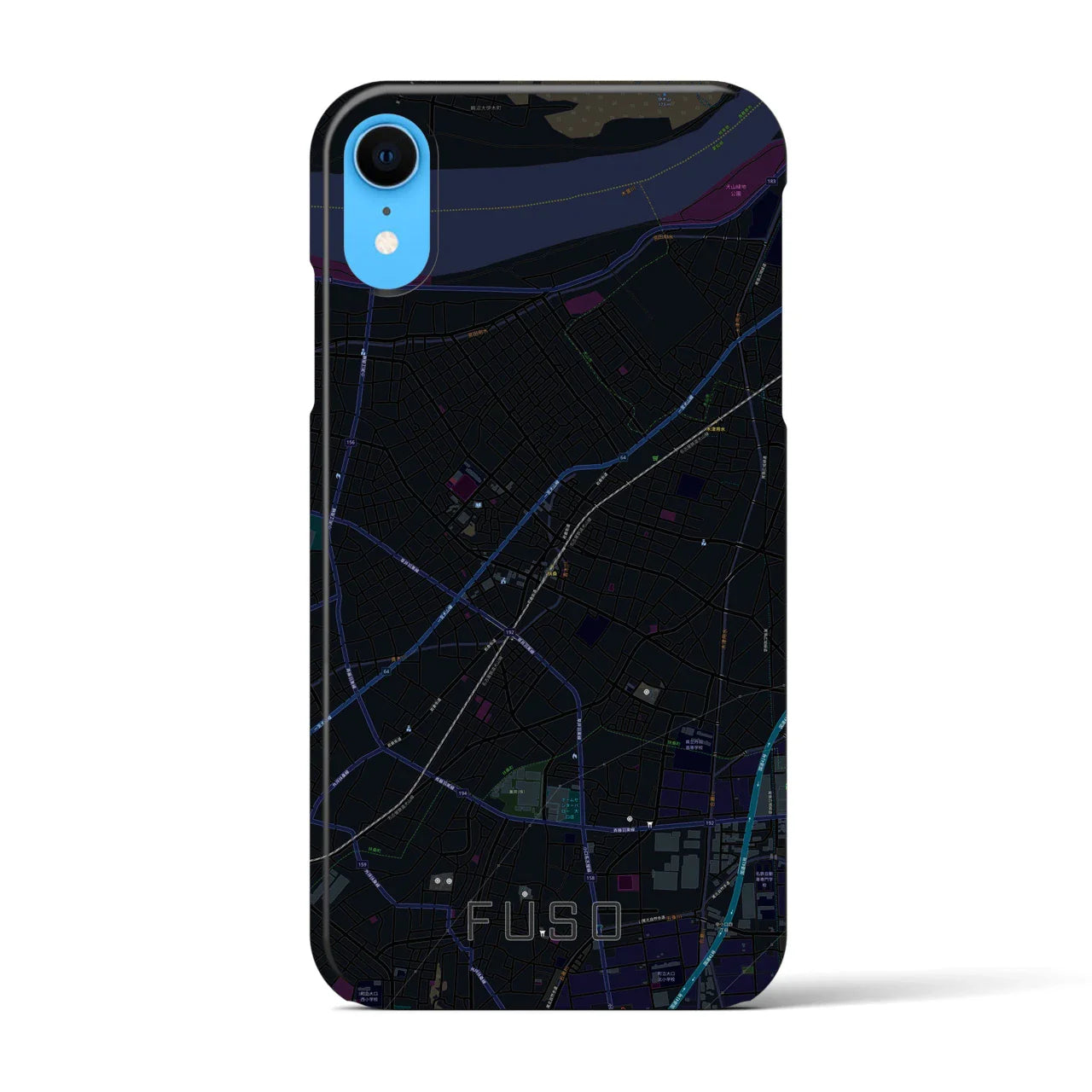 【扶桑(愛知県)】地図柄iPhoneケース(バックカバータイプ)