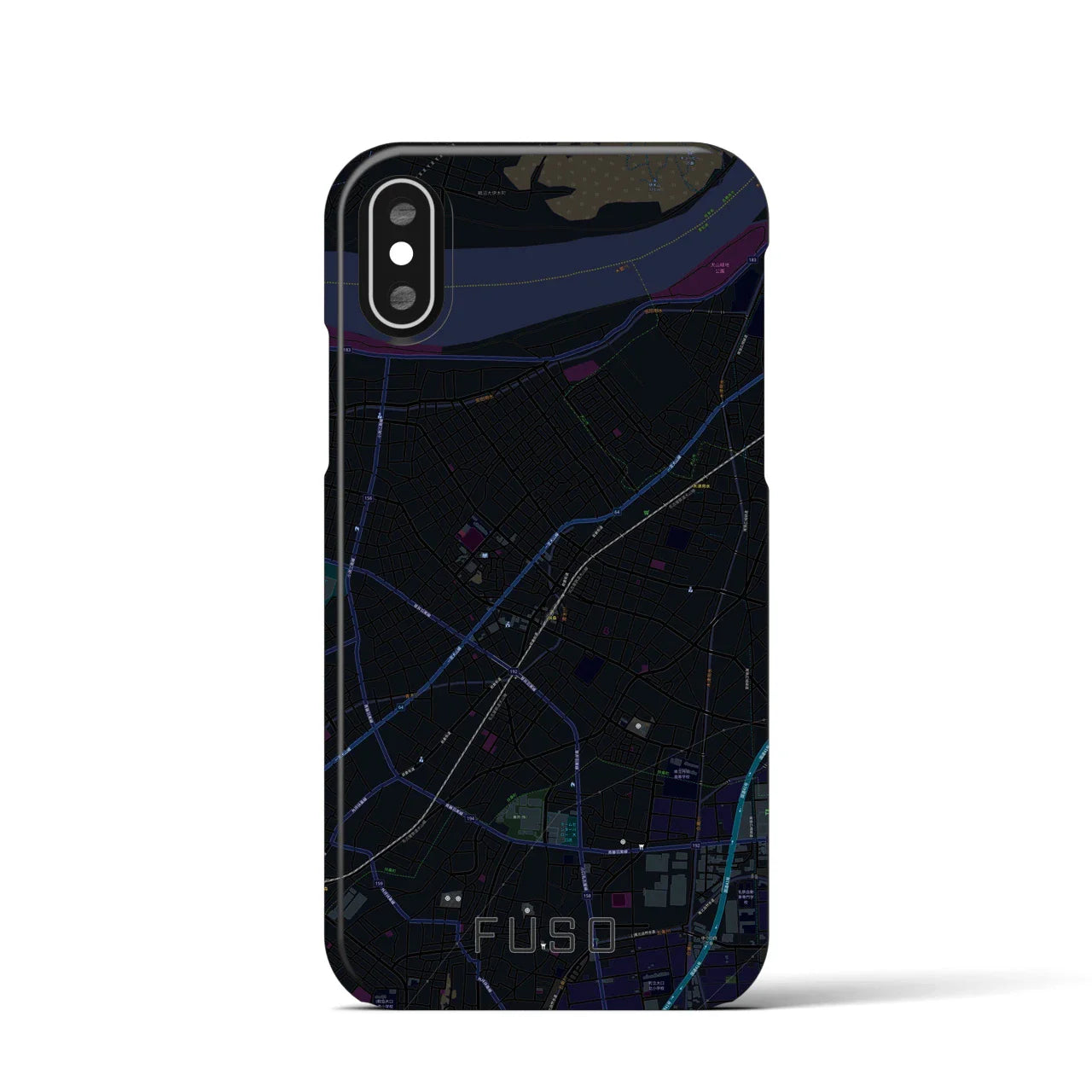 【扶桑(愛知県)】地図柄iPhoneケース(バックカバータイプ)
