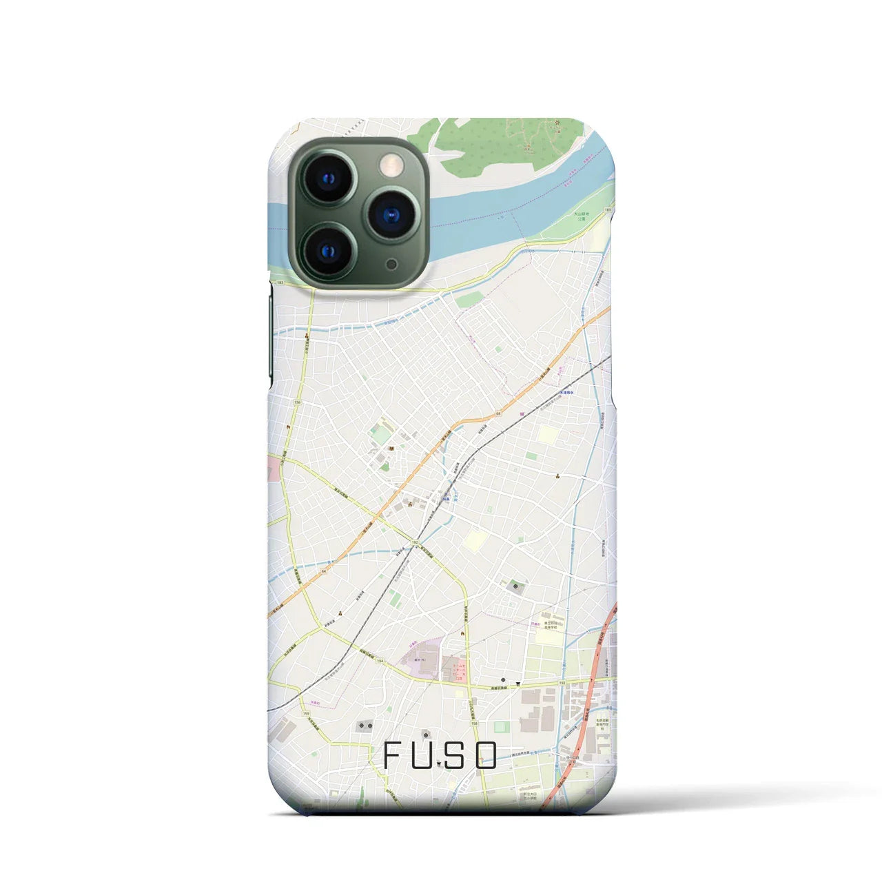 【扶桑(愛知県)】地図柄iPhoneケース(バックカバータイプ)
