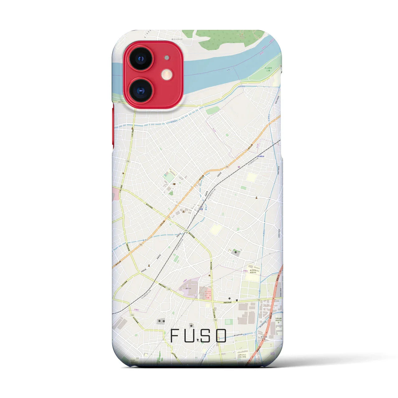 【扶桑(愛知県)】地図柄iPhoneケース(バックカバータイプ)