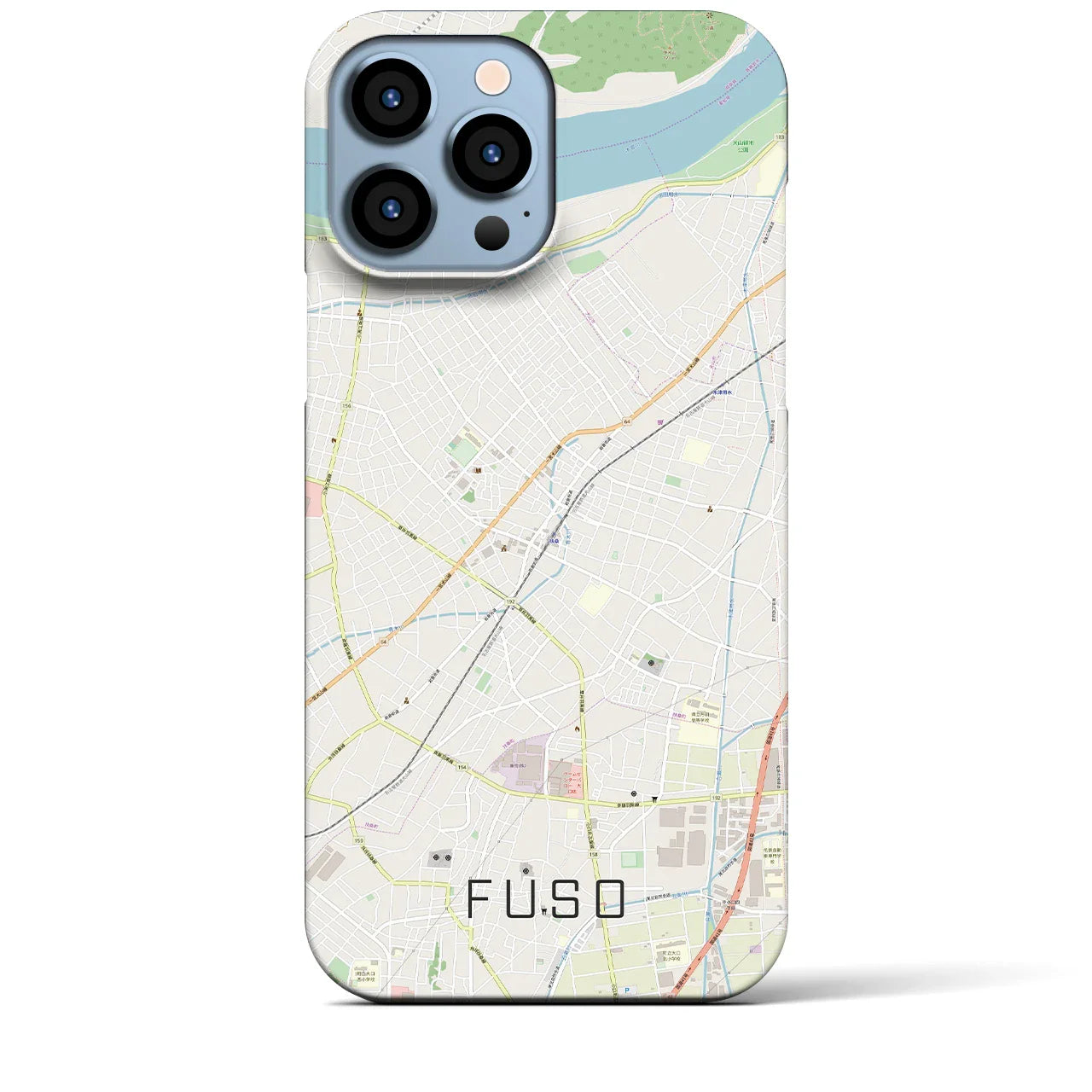 【扶桑(愛知県)】地図柄iPhoneケース(バックカバータイプ)
