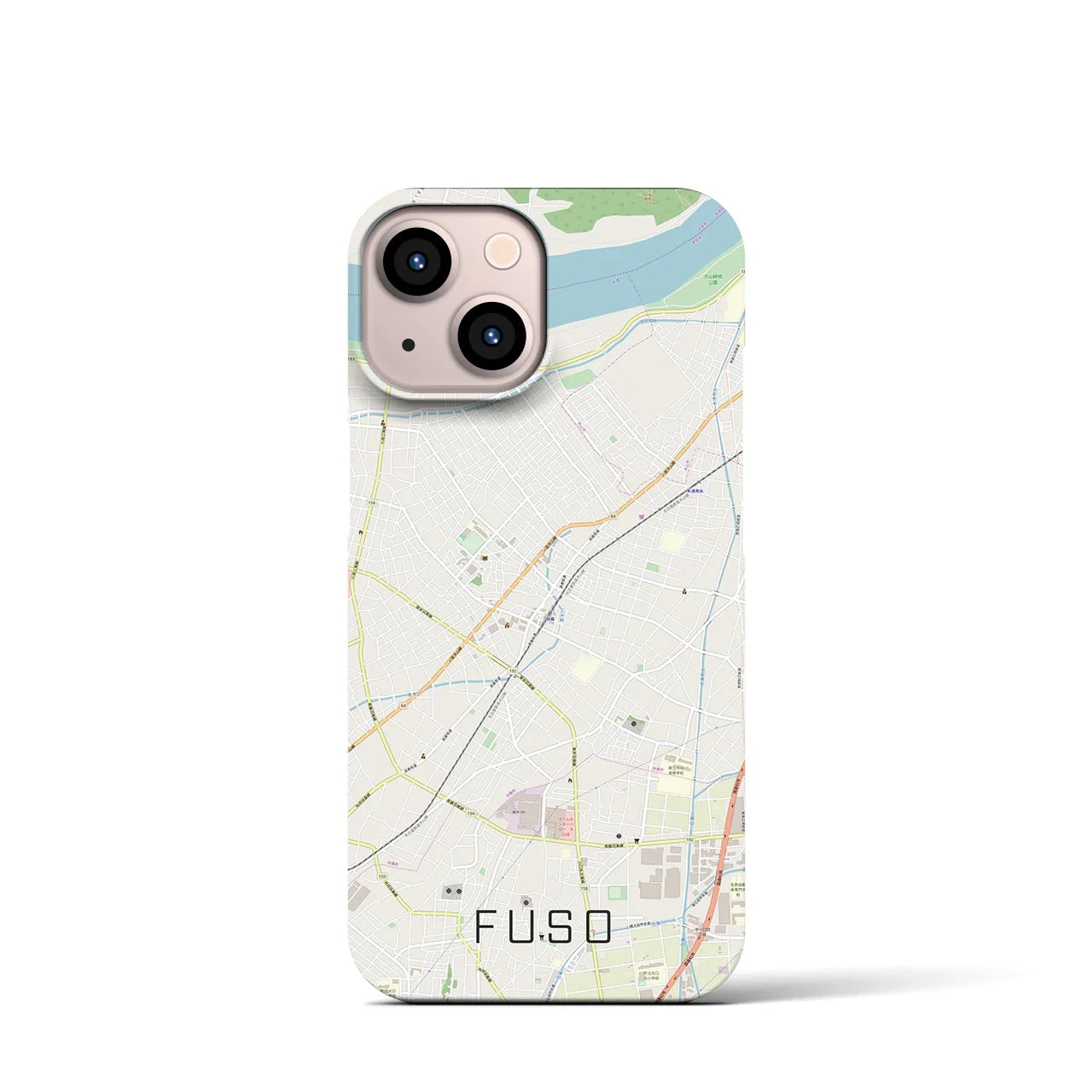 【扶桑(愛知県)】地図柄iPhoneケース(バックカバータイプ)