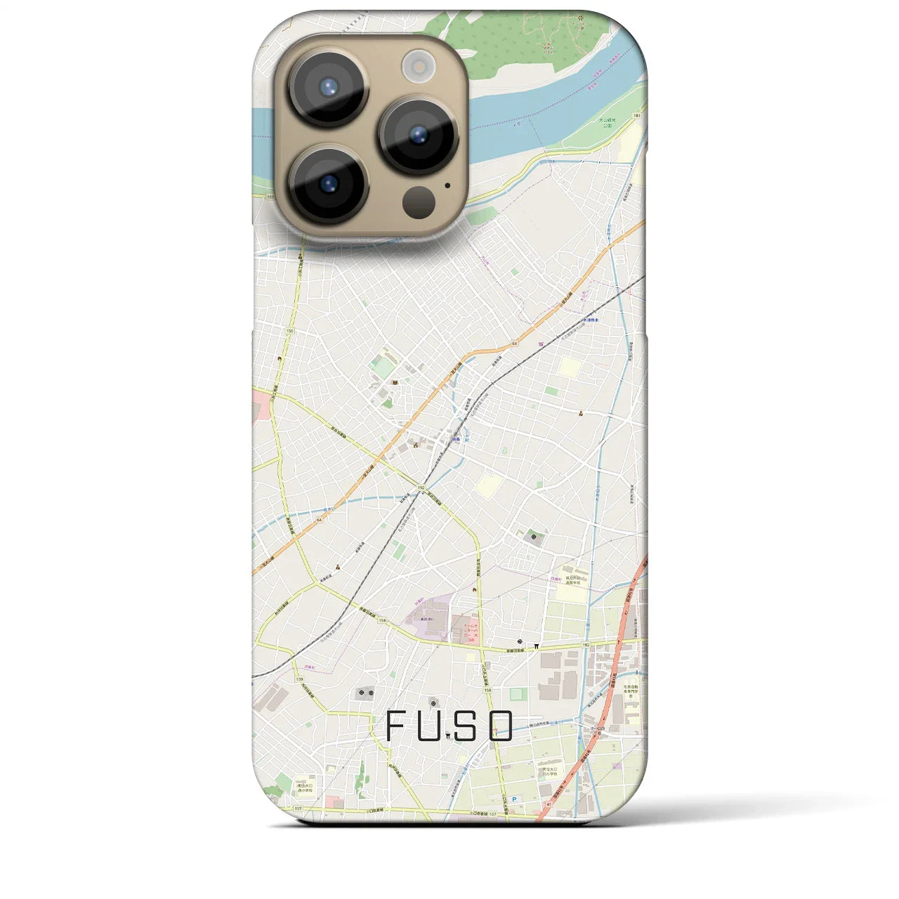 【扶桑(愛知県)】地図柄iPhoneケース(バックカバータイプ)
