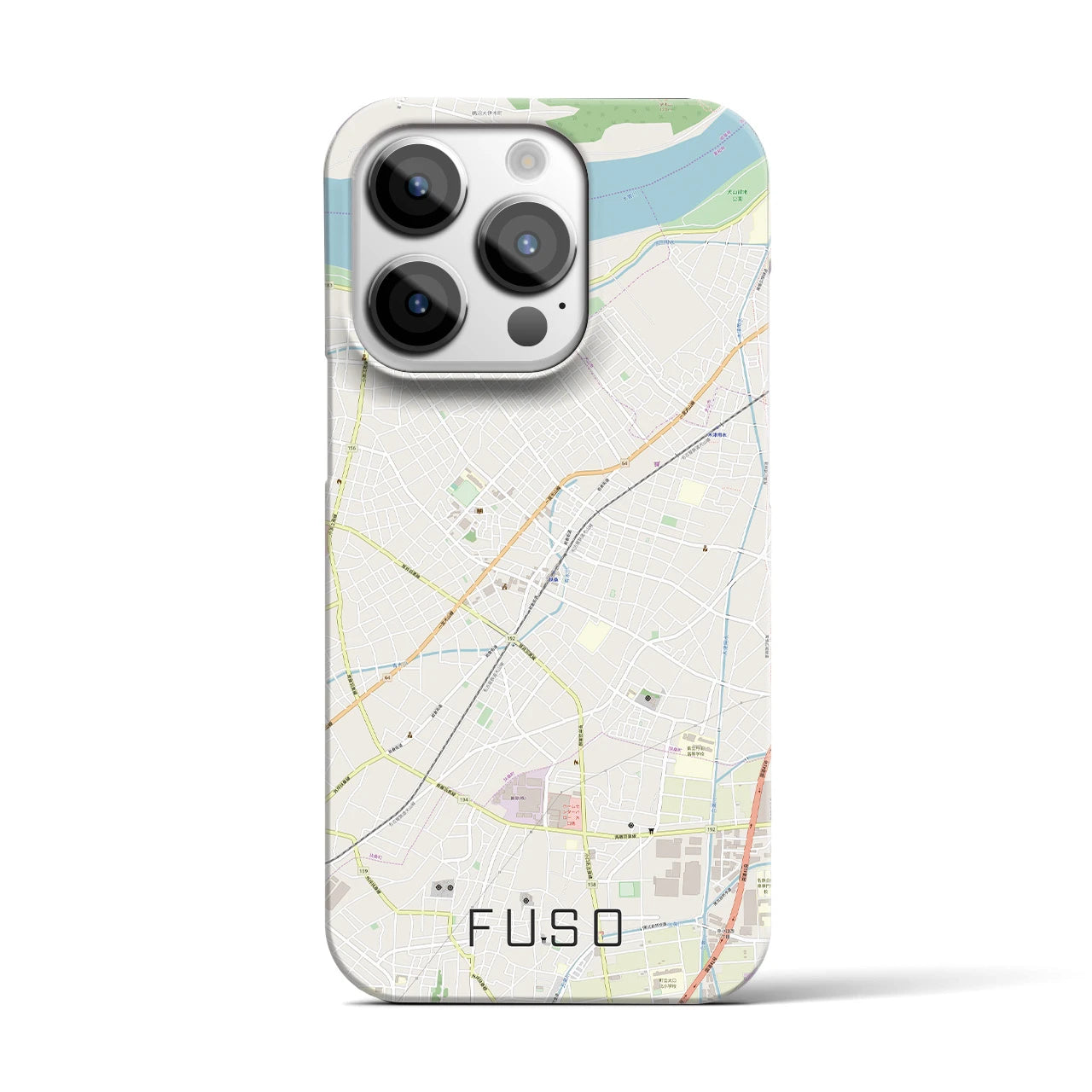【扶桑(愛知県)】地図柄iPhoneケース(バックカバータイプ)