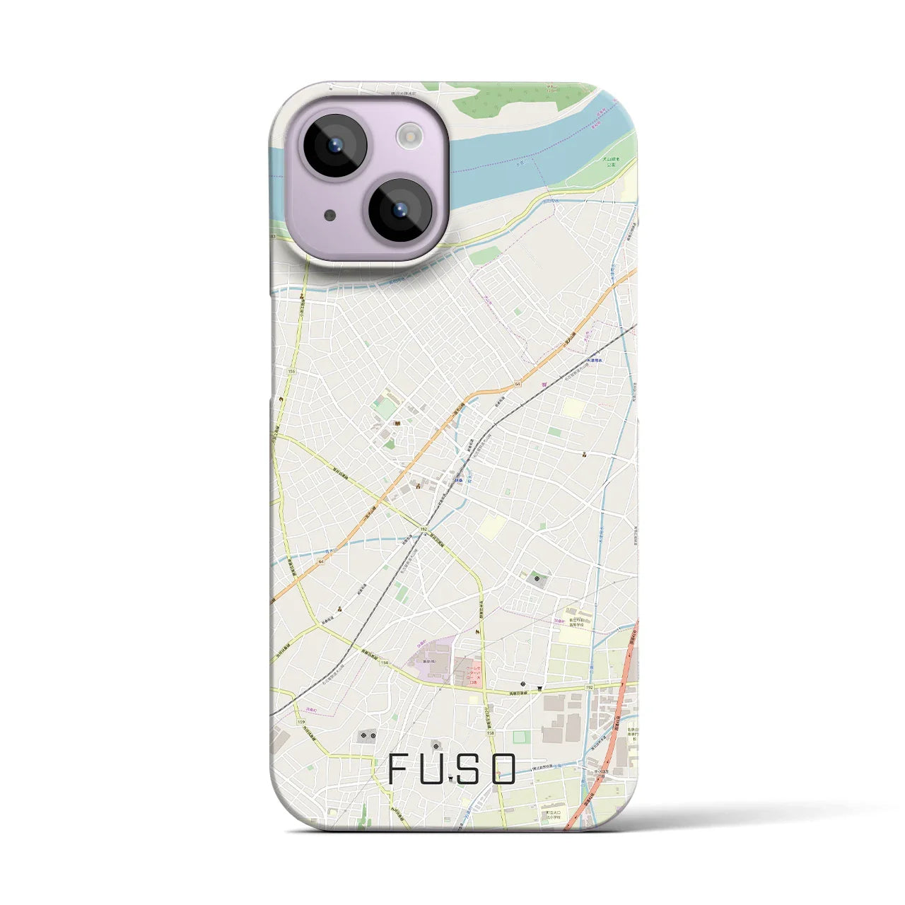 【扶桑(愛知県)】地図柄iPhoneケース(バックカバータイプ)