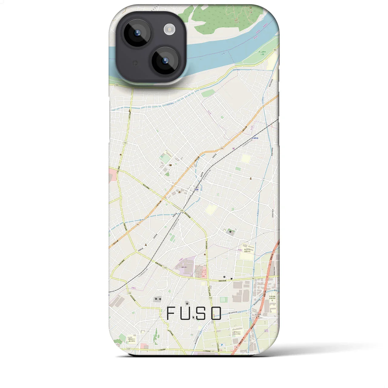 【扶桑(愛知県)】地図柄iPhoneケース(バックカバータイプ)