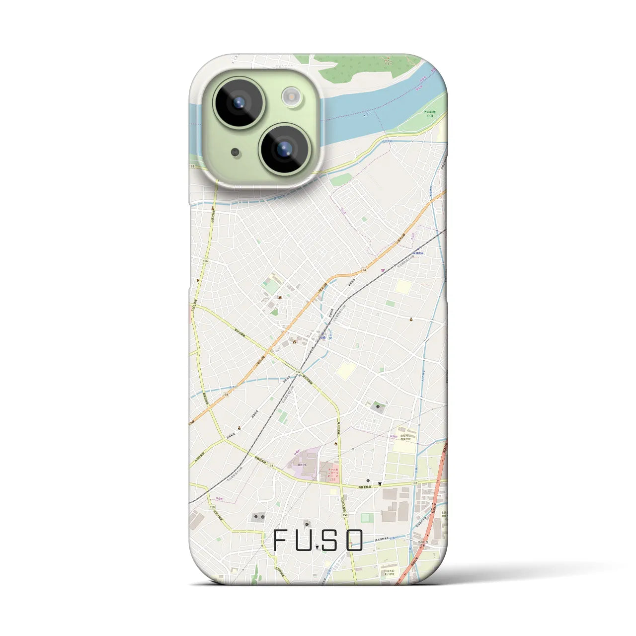 【扶桑(愛知県)】地図柄iPhoneケース(バックカバータイプ)