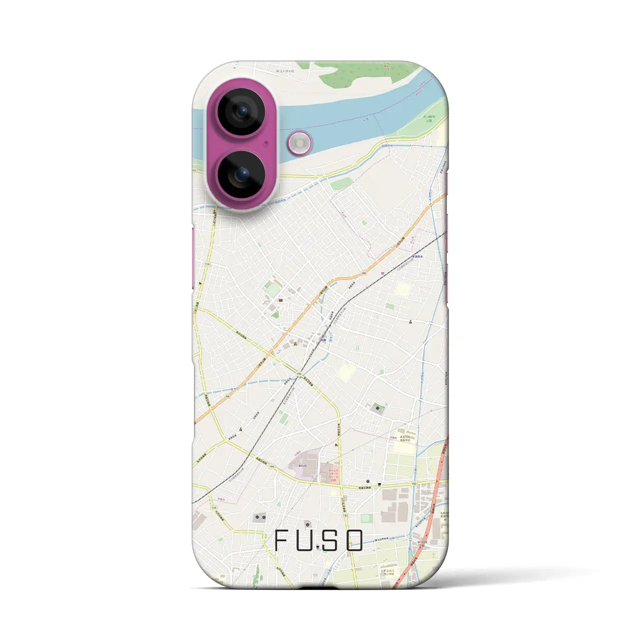 【扶桑(愛知県)】地図柄iPhoneケース(バックカバータイプ)