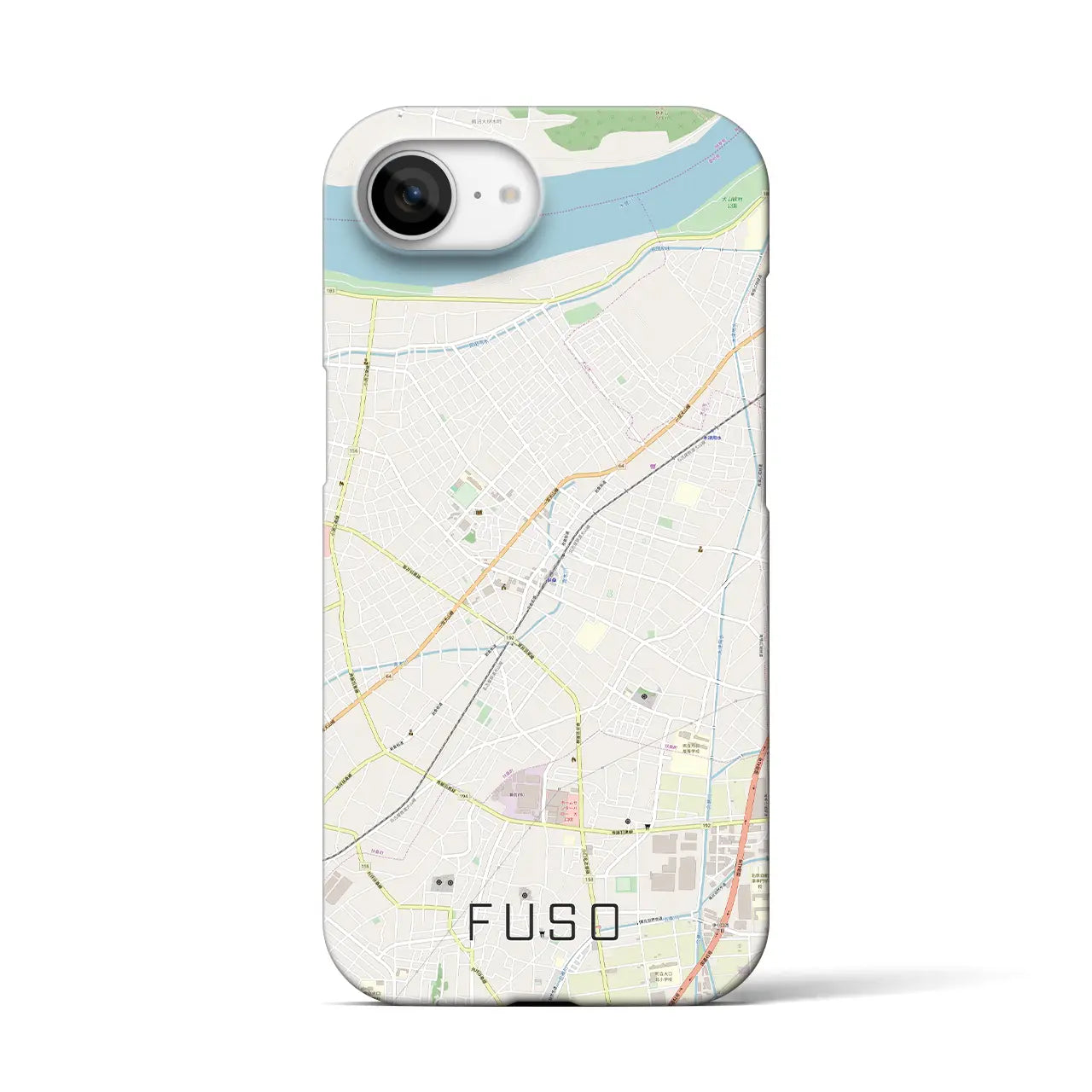 【扶桑(愛知県)】地図柄iPhoneケース(バックカバータイプ)