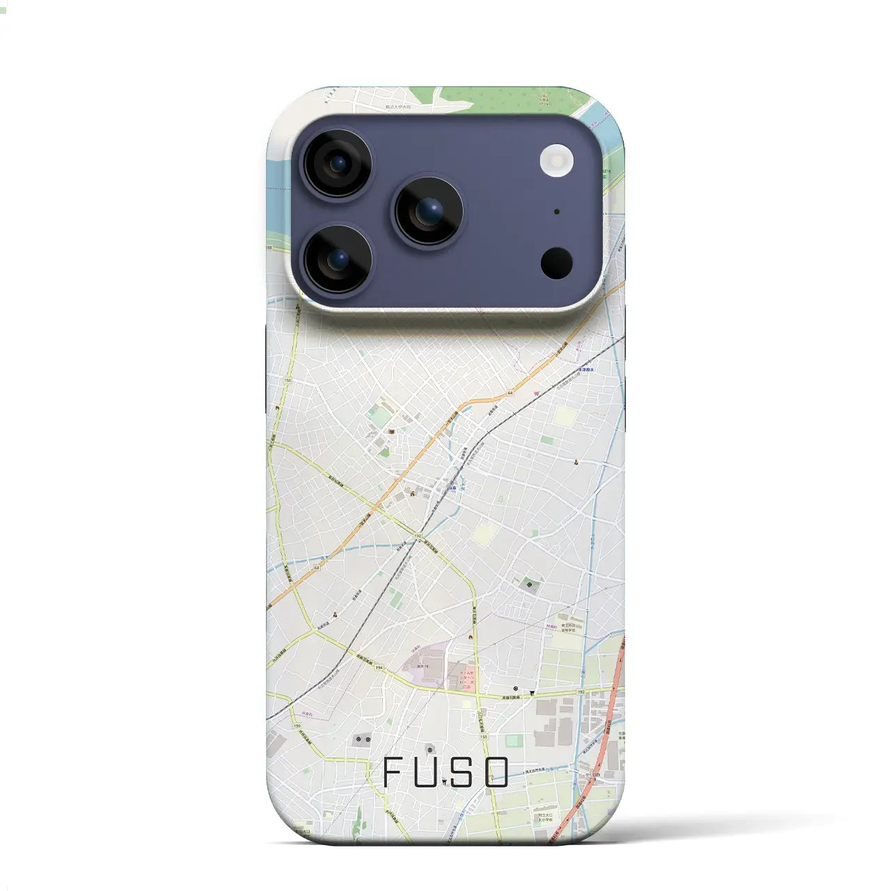 【扶桑(愛知県)】地図柄iPhoneケース(バックカバータイプ)ナチュラル・iPhone 17 Pro Max 用