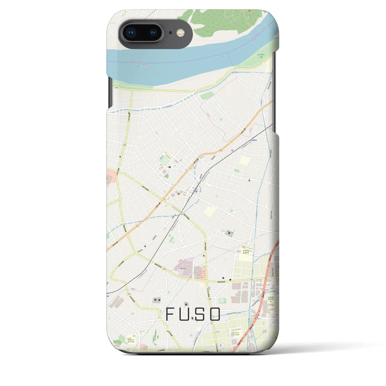 【扶桑(愛知県)】地図柄iPhoneケース(バックカバータイプ)