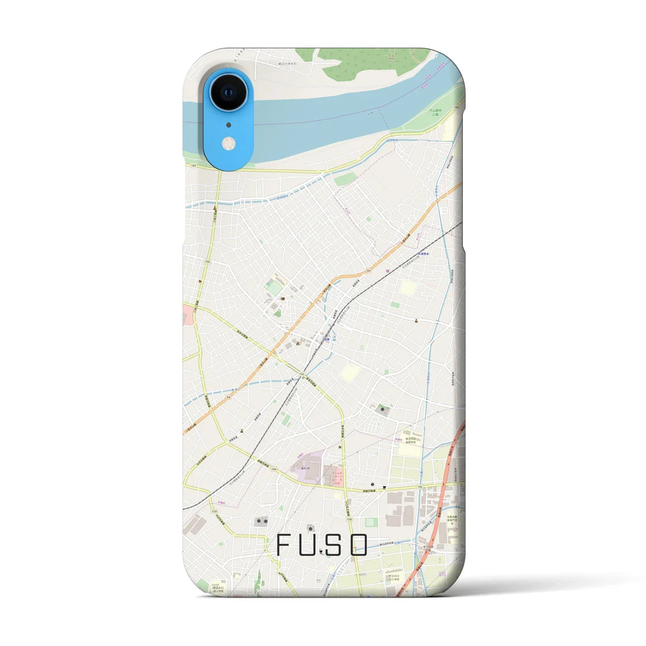 【扶桑(愛知県)】地図柄iPhoneケース(バックカバータイプ)