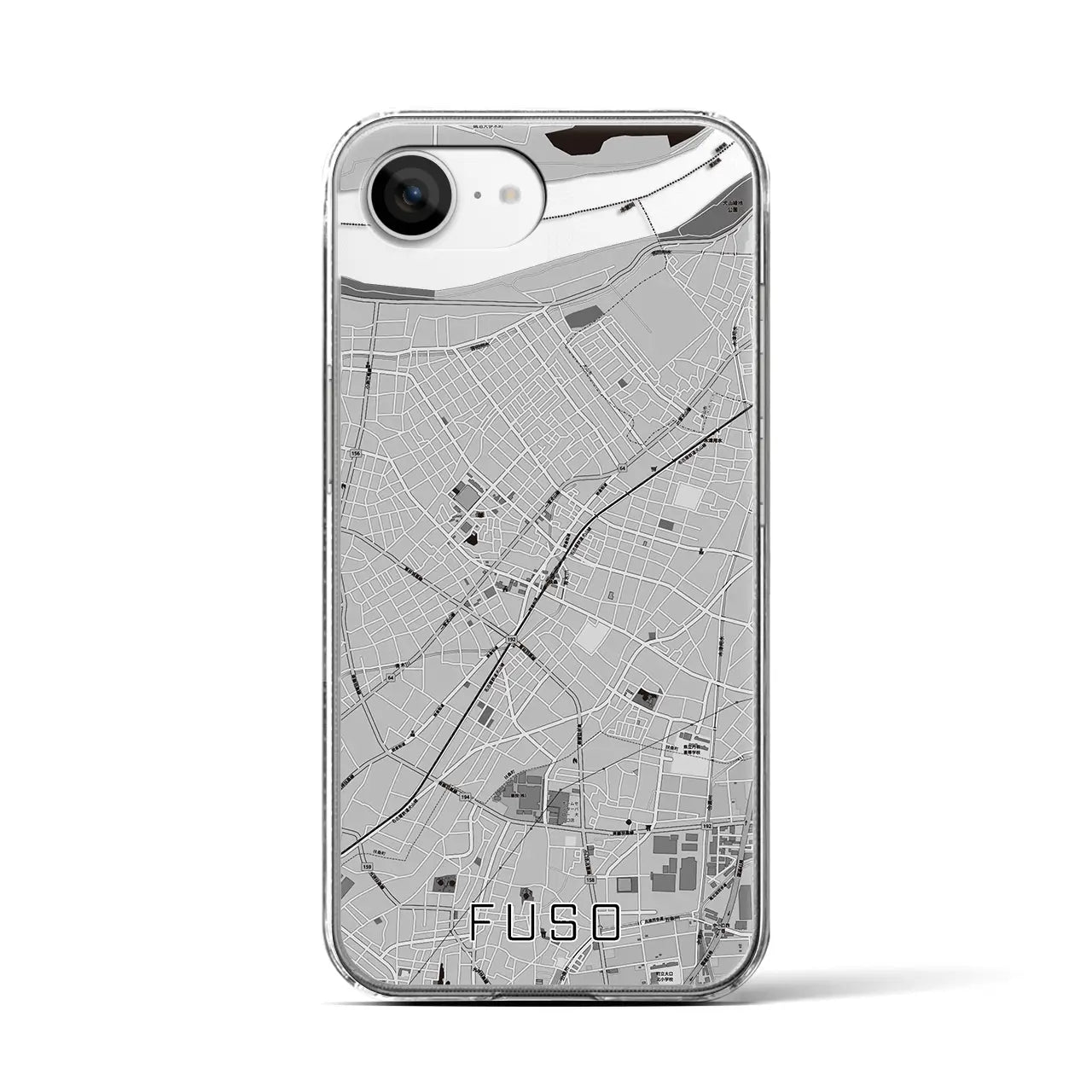 【扶桑(愛知県)】地図柄iPhoneケース(クリアタイプ)