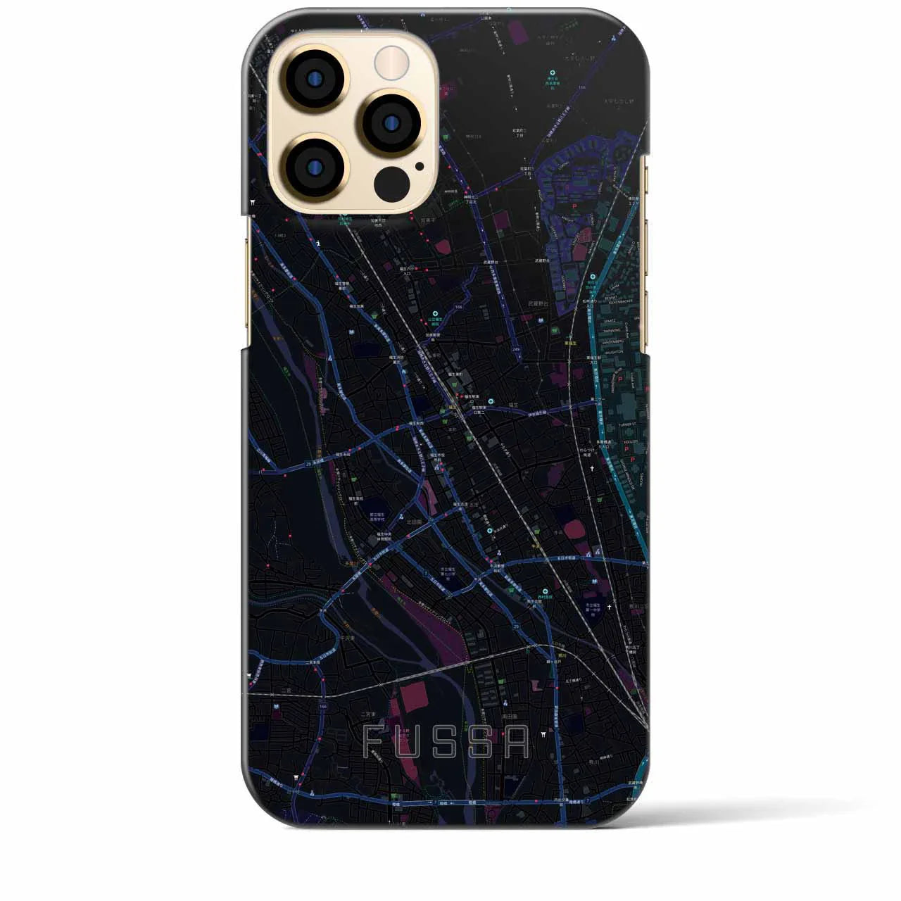 【福生(東京都)】地図柄iPhoneケース(バックカバータイプ)