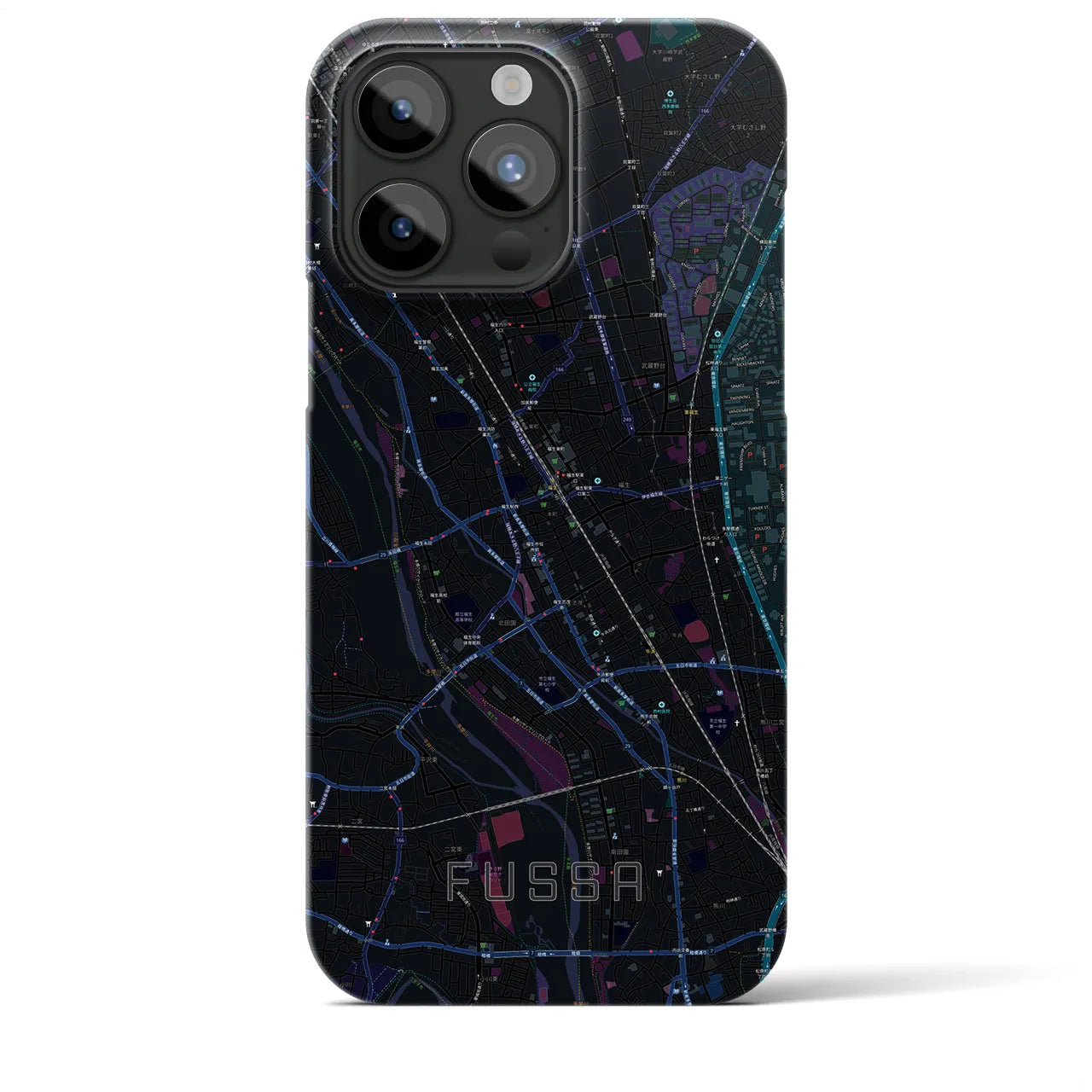 【福生(東京都)】地図柄iPhoneケース(バックカバータイプ)