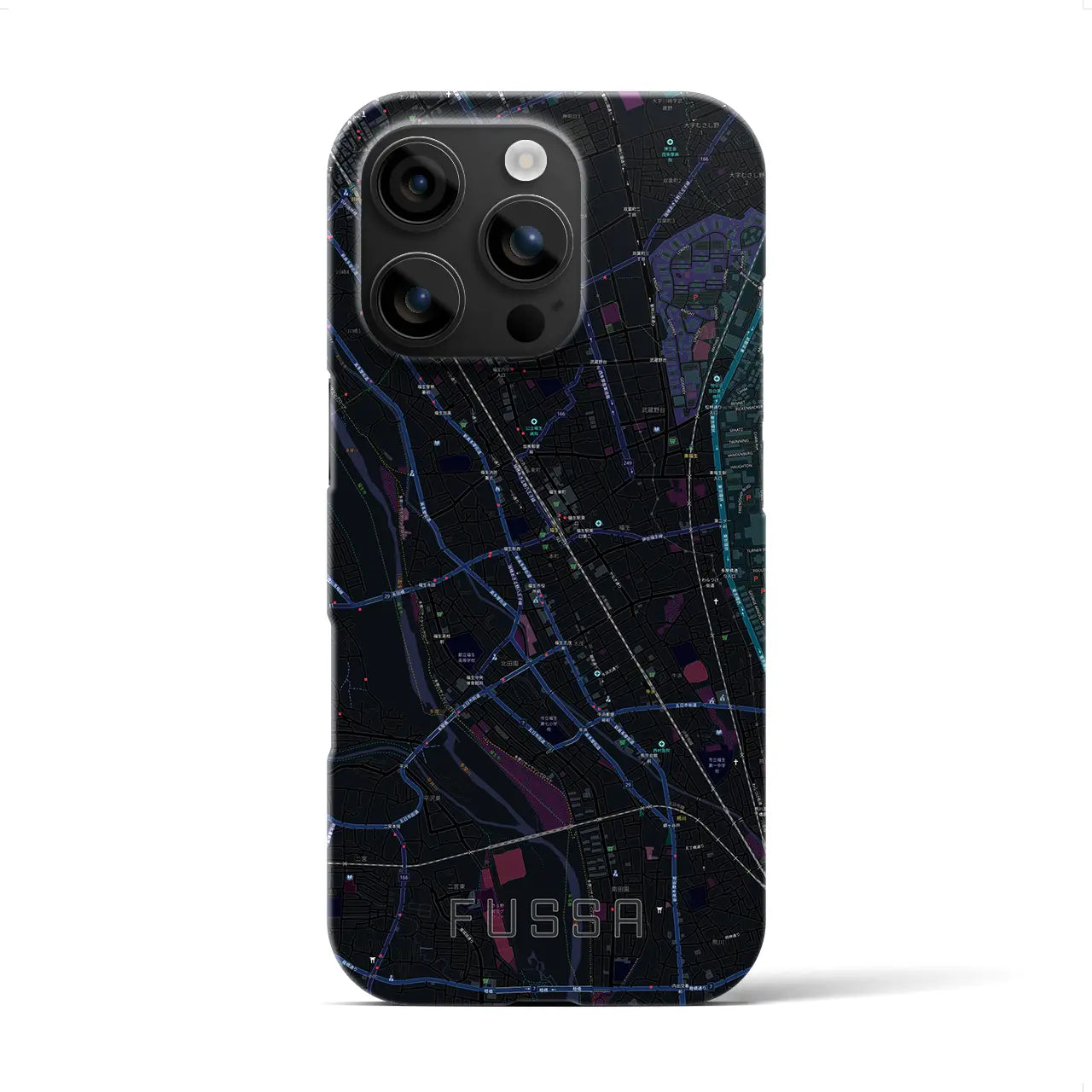 【福生(東京都)】地図柄iPhoneケース(バックカバータイプ)