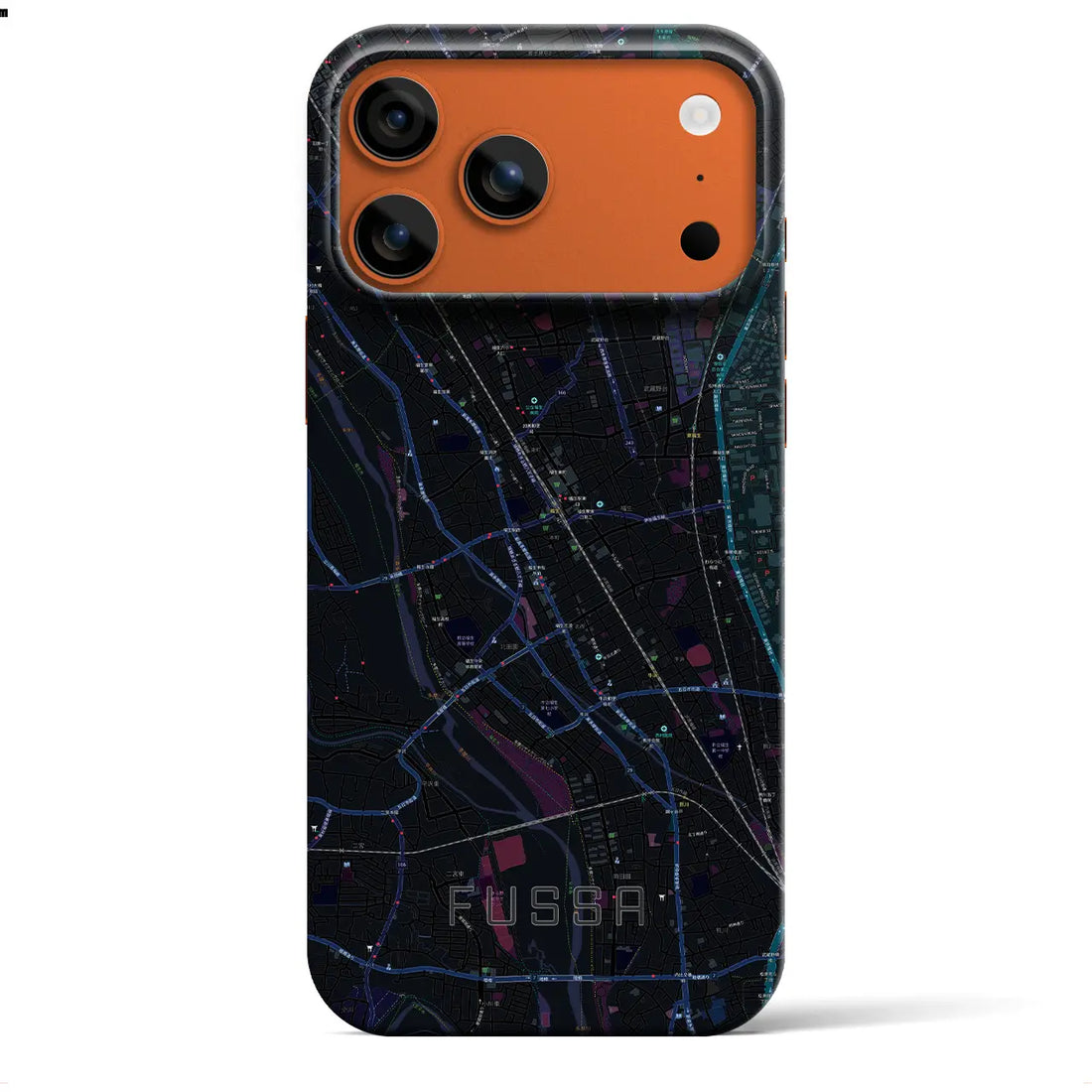 【福生(東京都)】地図柄iPhoneケース(バックカバータイプ)