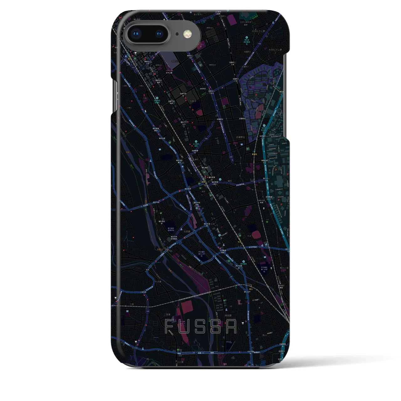 【福生(東京都)】地図柄iPhoneケース(バックカバータイプ)