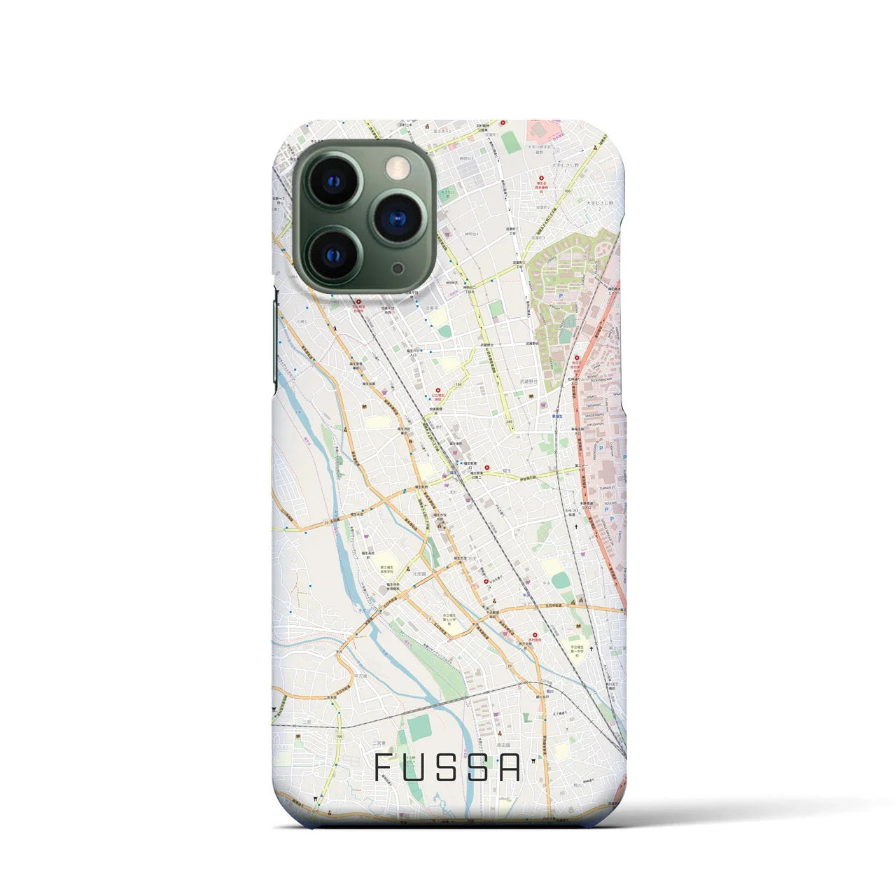 【福生(東京都)】地図柄iPhoneケース(バックカバータイプ)