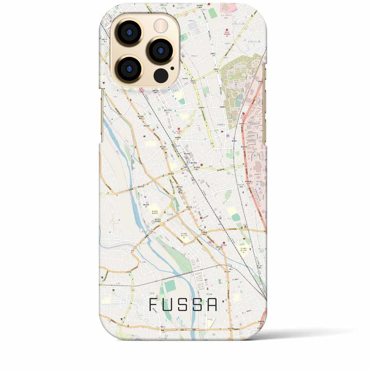 【福生(東京都)】地図柄iPhoneケース(バックカバータイプ)