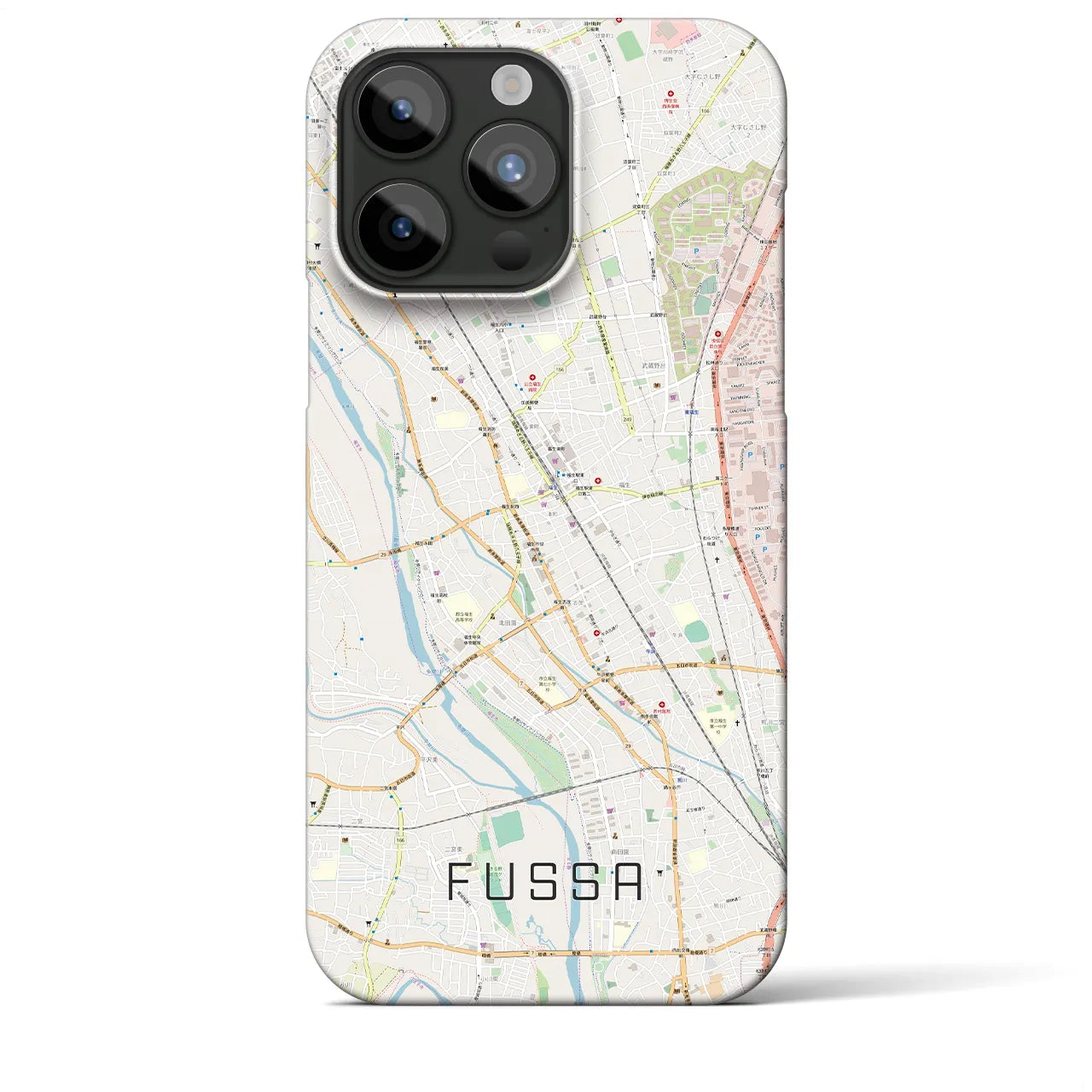 【福生(東京都)】地図柄iPhoneケース(バックカバータイプ)