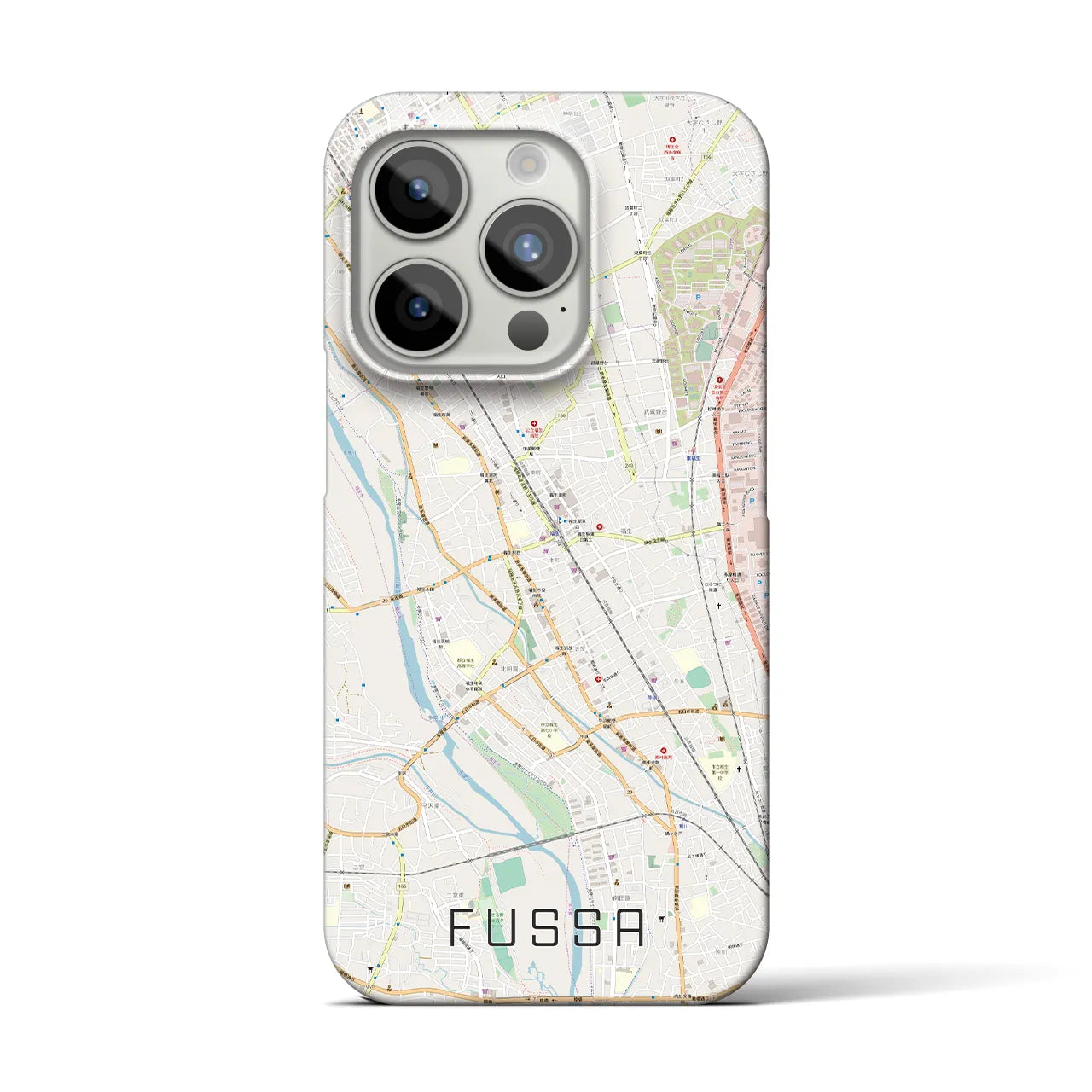 【福生(東京都)】地図柄iPhoneケース(バックカバータイプ)