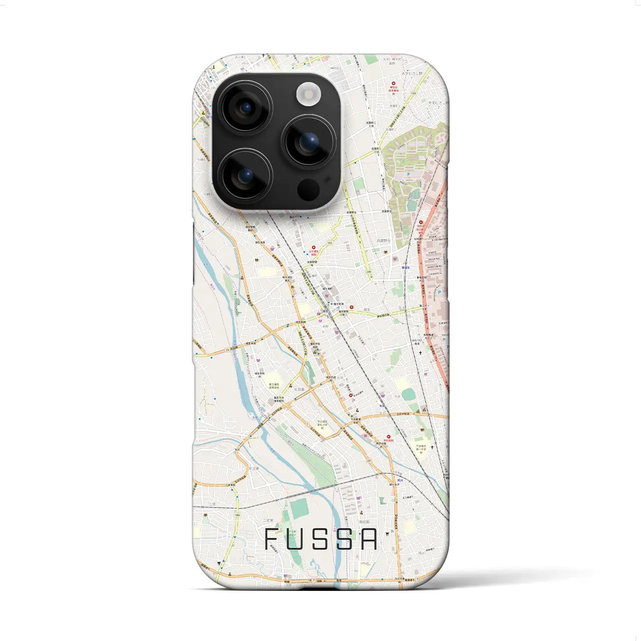 【福生(東京都)】地図柄iPhoneケース(バックカバータイプ)