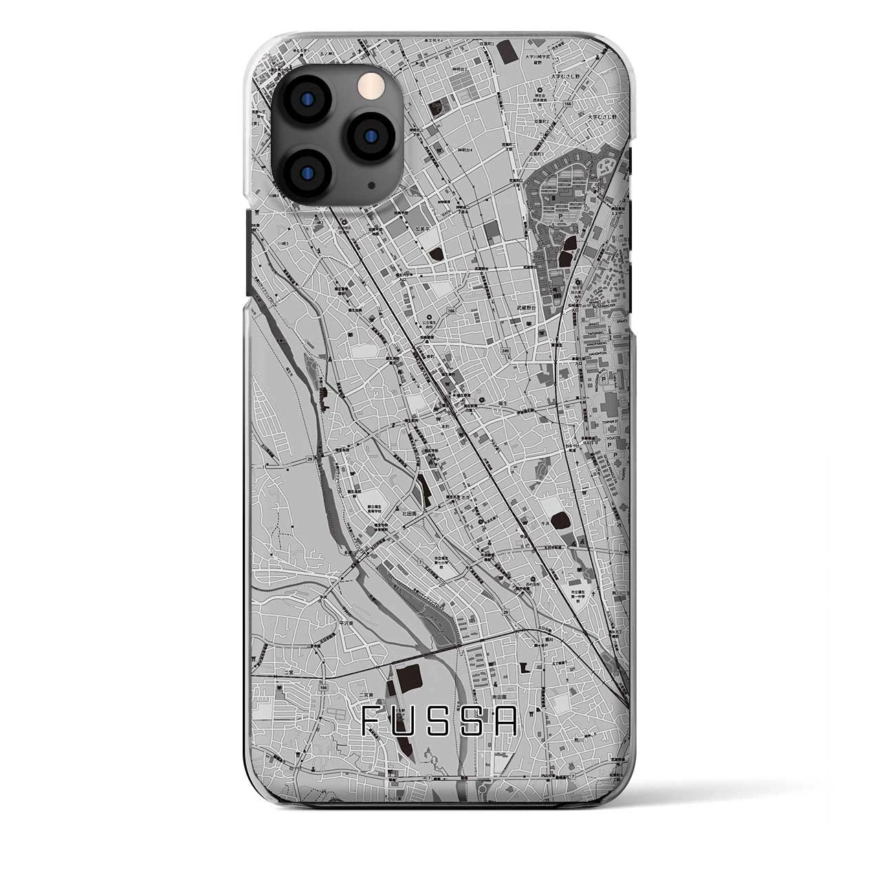 【福生(東京都)】地図柄iPhoneケース(クリアタイプ)