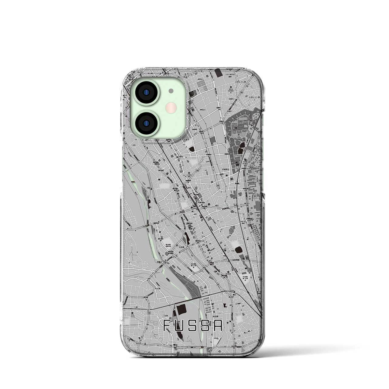 【福生(東京都)】地図柄iPhoneケース(クリアタイプ)