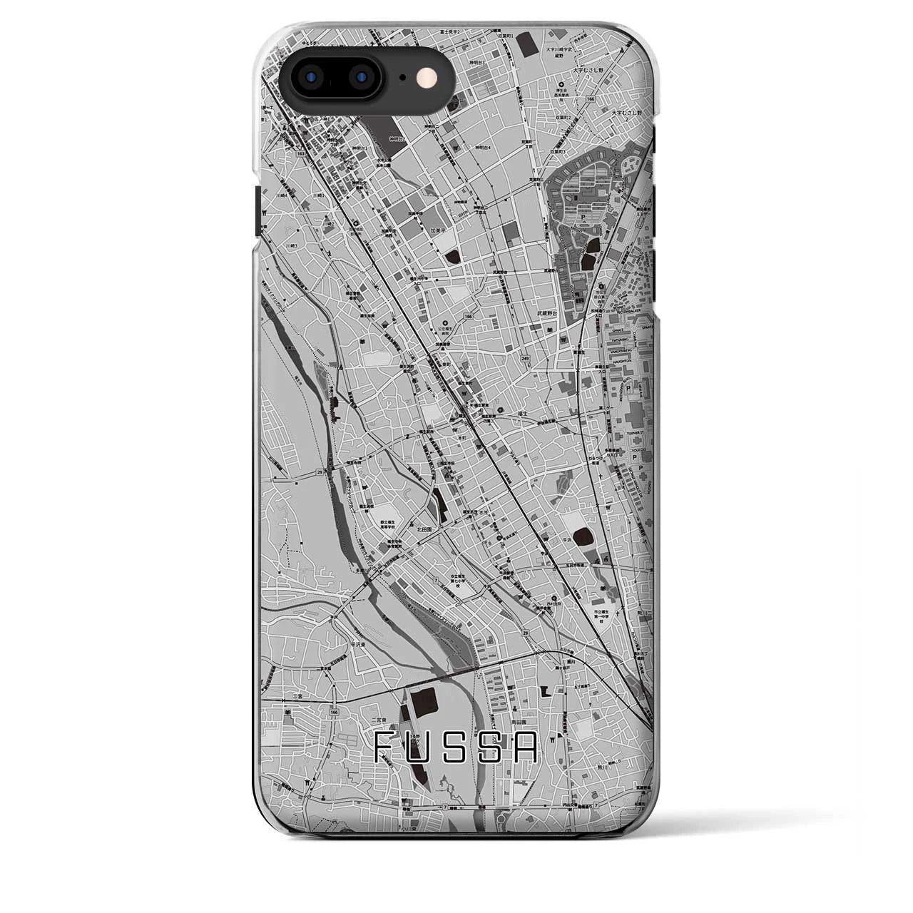 【福生(東京都)】地図柄iPhoneケース(クリアタイプ)