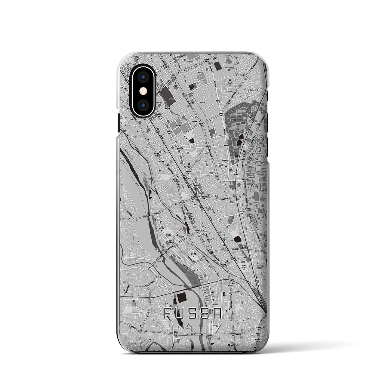 【福生(東京都)】地図柄iPhoneケース(クリアタイプ)