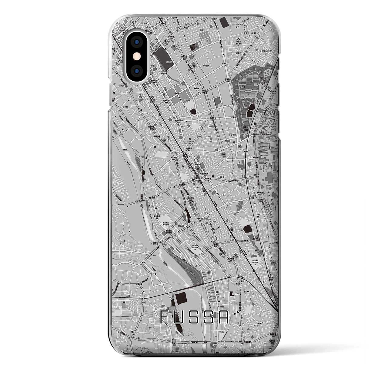 【福生(東京都)】地図柄iPhoneケース(クリアタイプ)