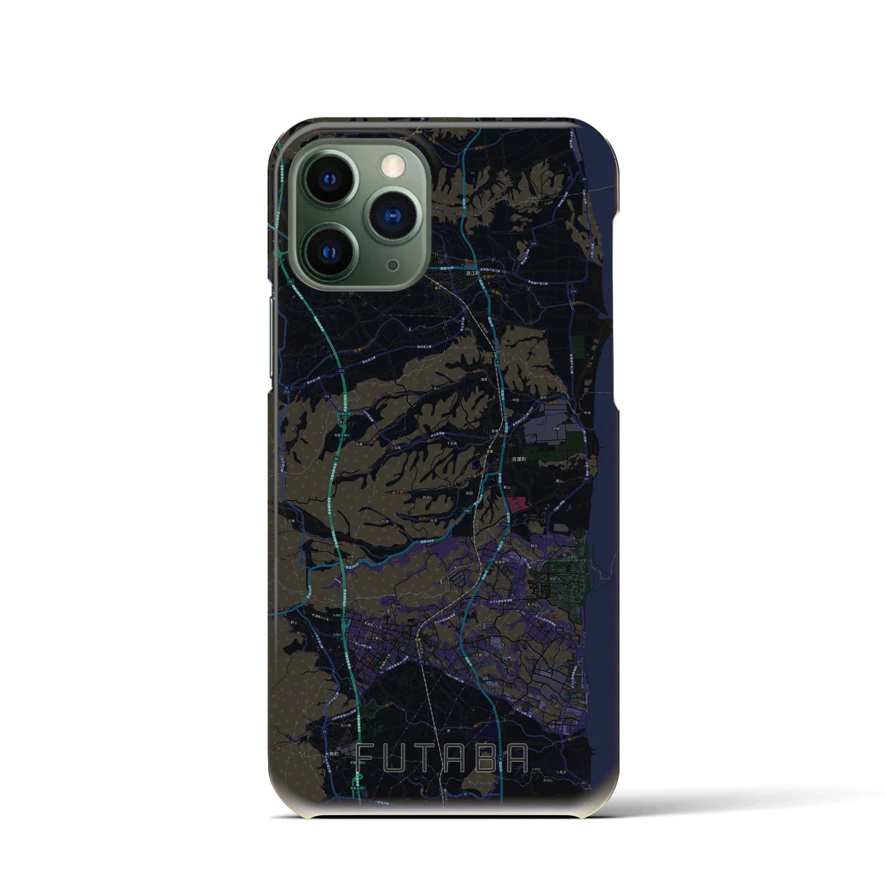 【双葉(福島県)】地図柄iPhoneケース(バックカバータイプ)