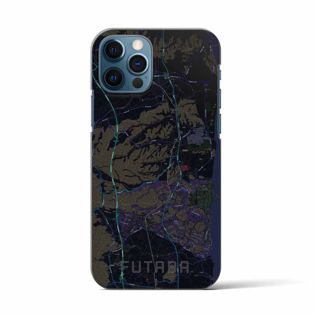 【双葉(福島県)】地図柄iPhoneケース(バックカバータイプ)