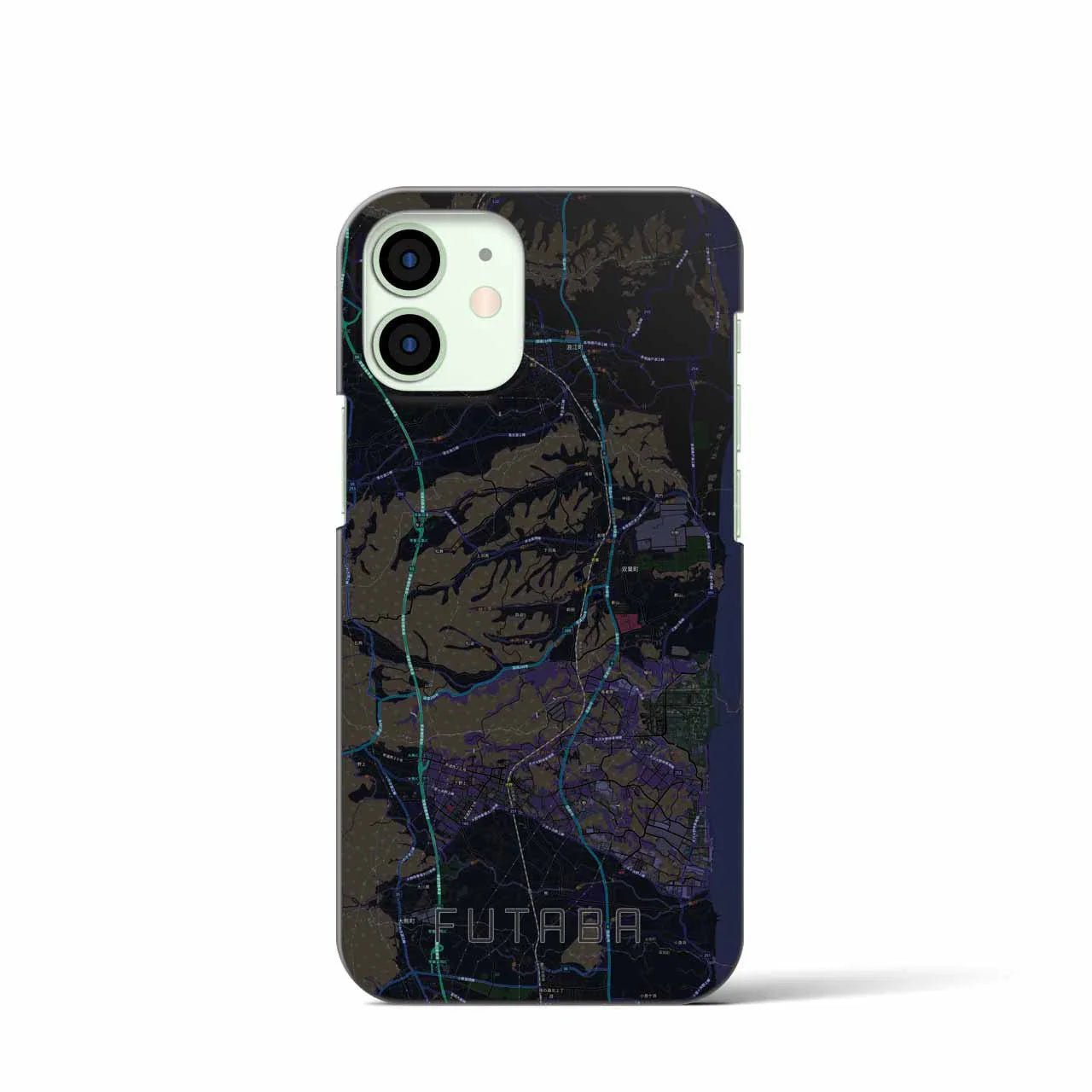 【双葉(福島県)】地図柄iPhoneケース(バックカバータイプ)