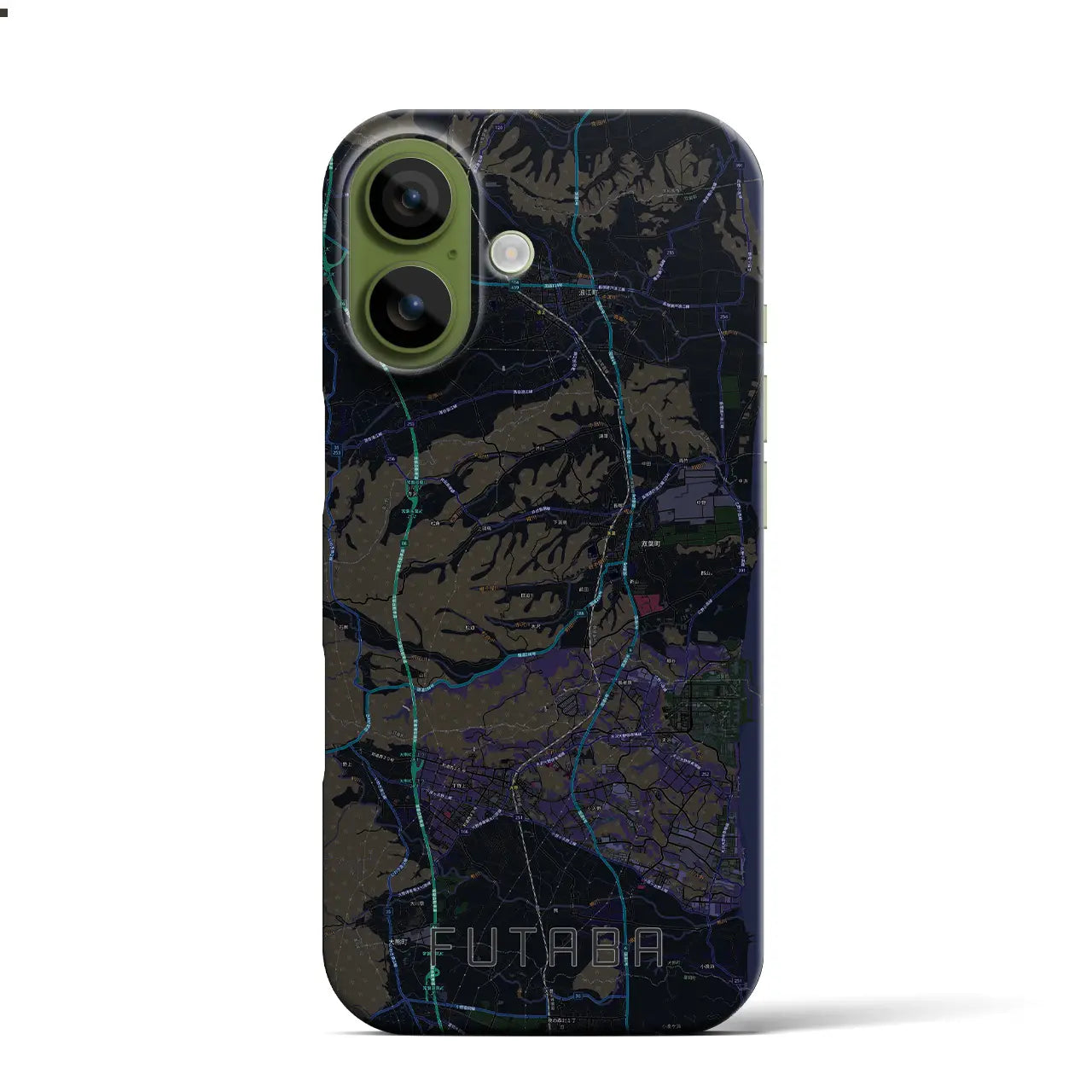 【双葉(福島県)】地図柄iPhoneケース(バックカバータイプ)