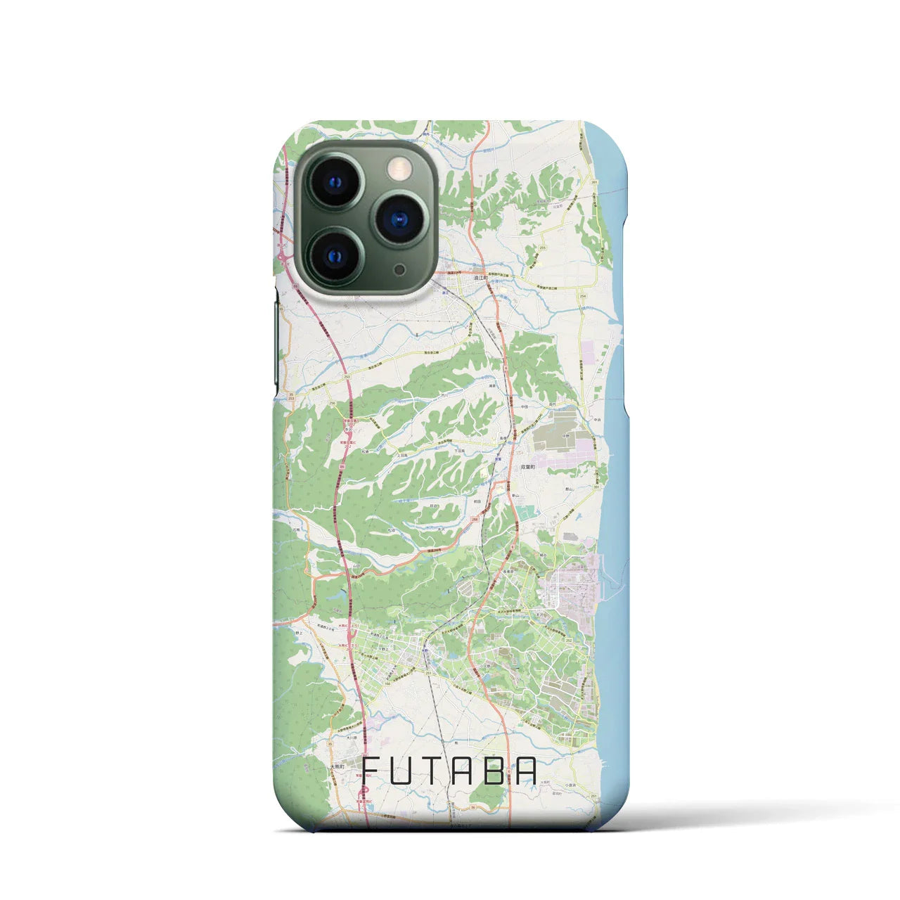 【双葉(福島県)】地図柄iPhoneケース(バックカバータイプ)