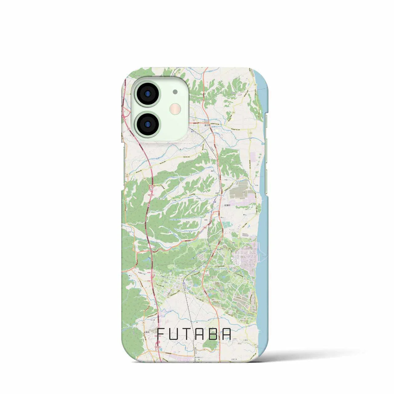 【双葉(福島県)】地図柄iPhoneケース(バックカバータイプ)