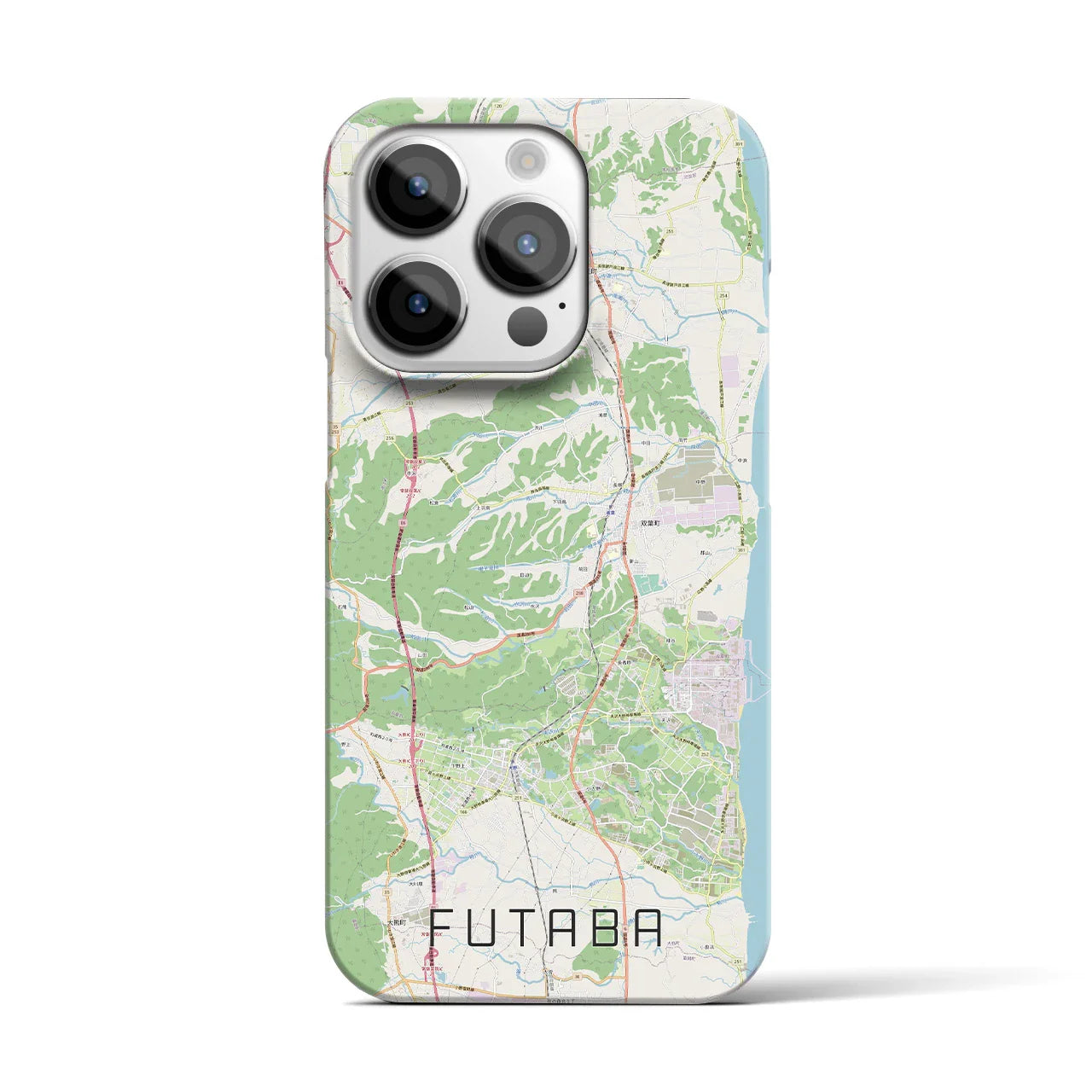【双葉(福島県)】地図柄iPhoneケース(バックカバータイプ)