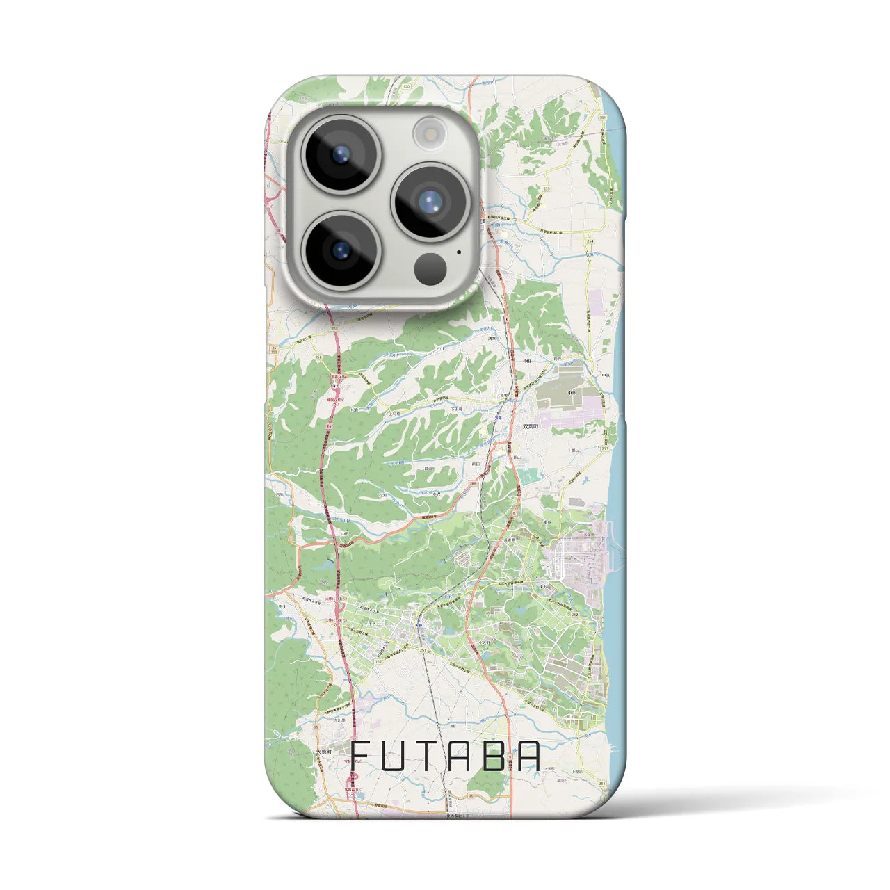 【双葉(福島県)】地図柄iPhoneケース(バックカバータイプ)