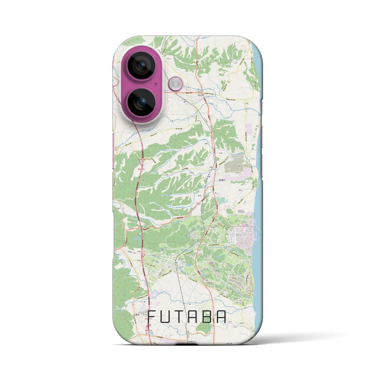 【双葉(福島県)】地図柄iPhoneケース(バックカバータイプ)