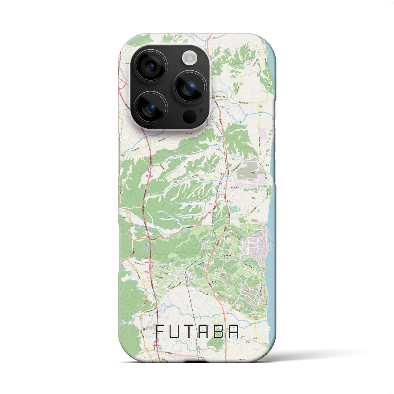 【双葉(福島県)】地図柄iPhoneケース(バックカバータイプ)