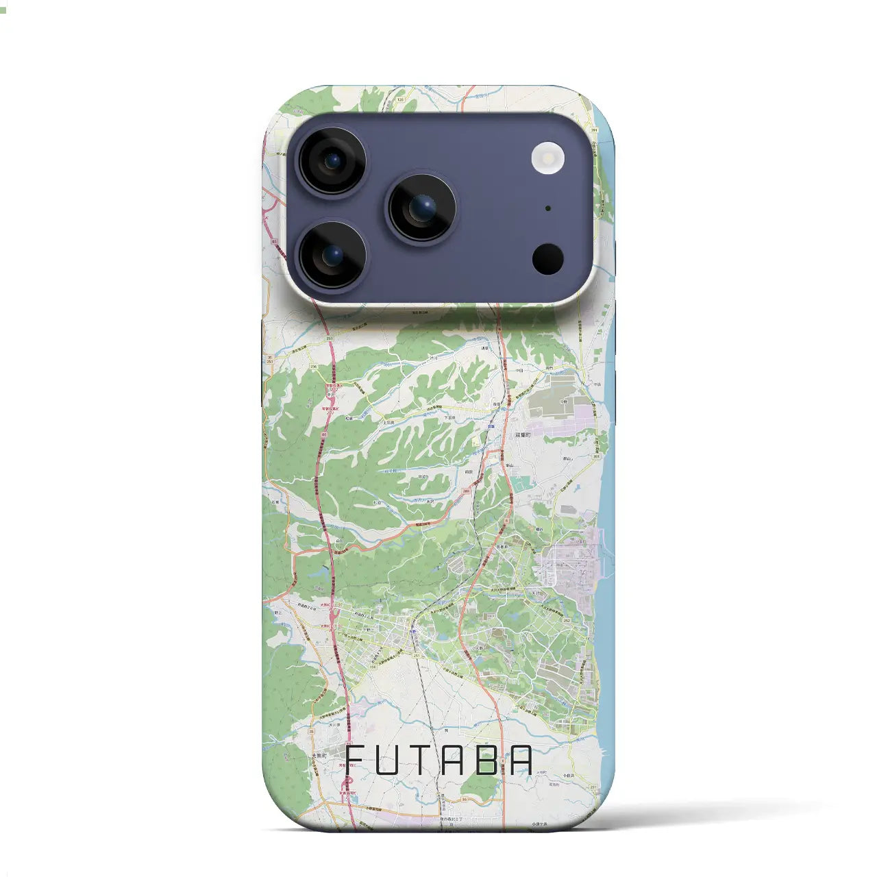 【双葉(福島県)】地図柄iPhoneケース(バックカバータイプ)